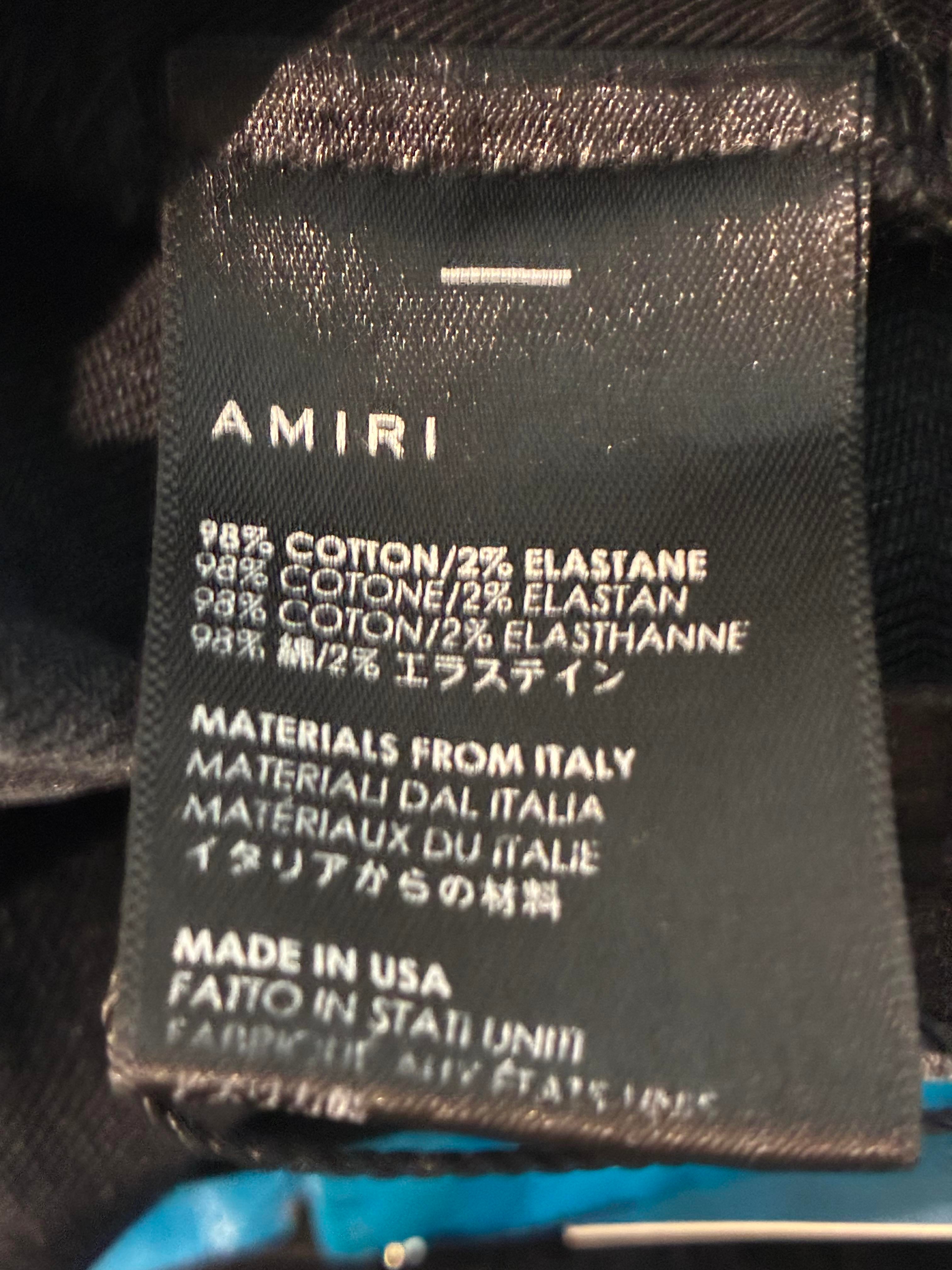 Amiri Black & Blue Stripe Jeans