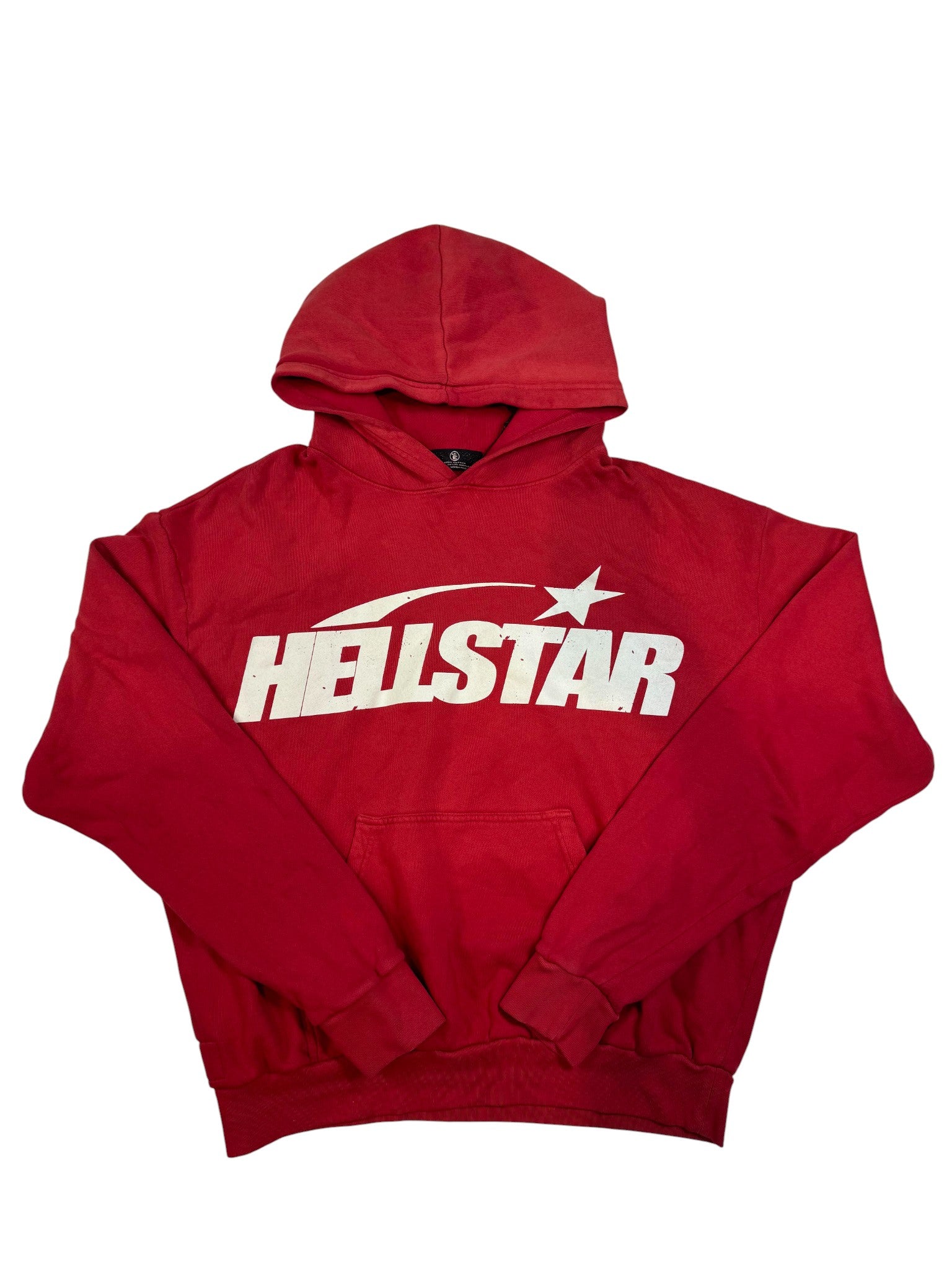 Hellstar Classic Logo Red & White Hoodie