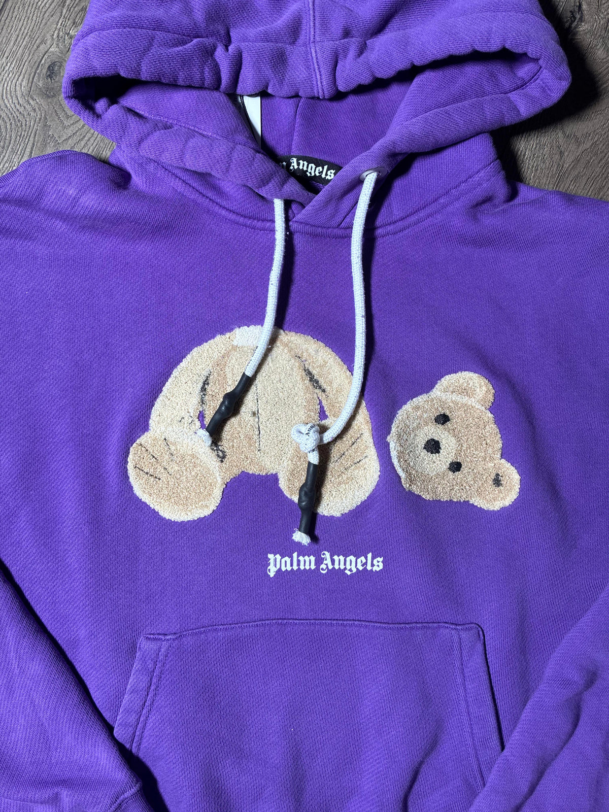 Palm Angels Teddy Bear Purple Hoodie