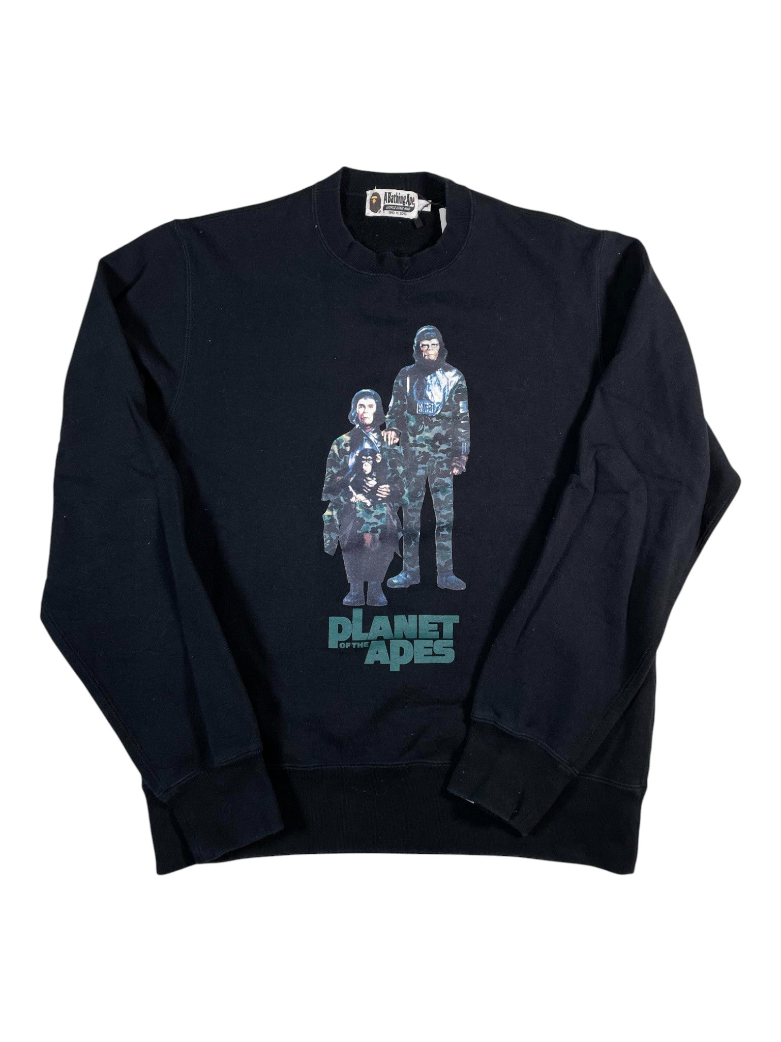 BAPE 'Planet of The Apes' Black Crewneck