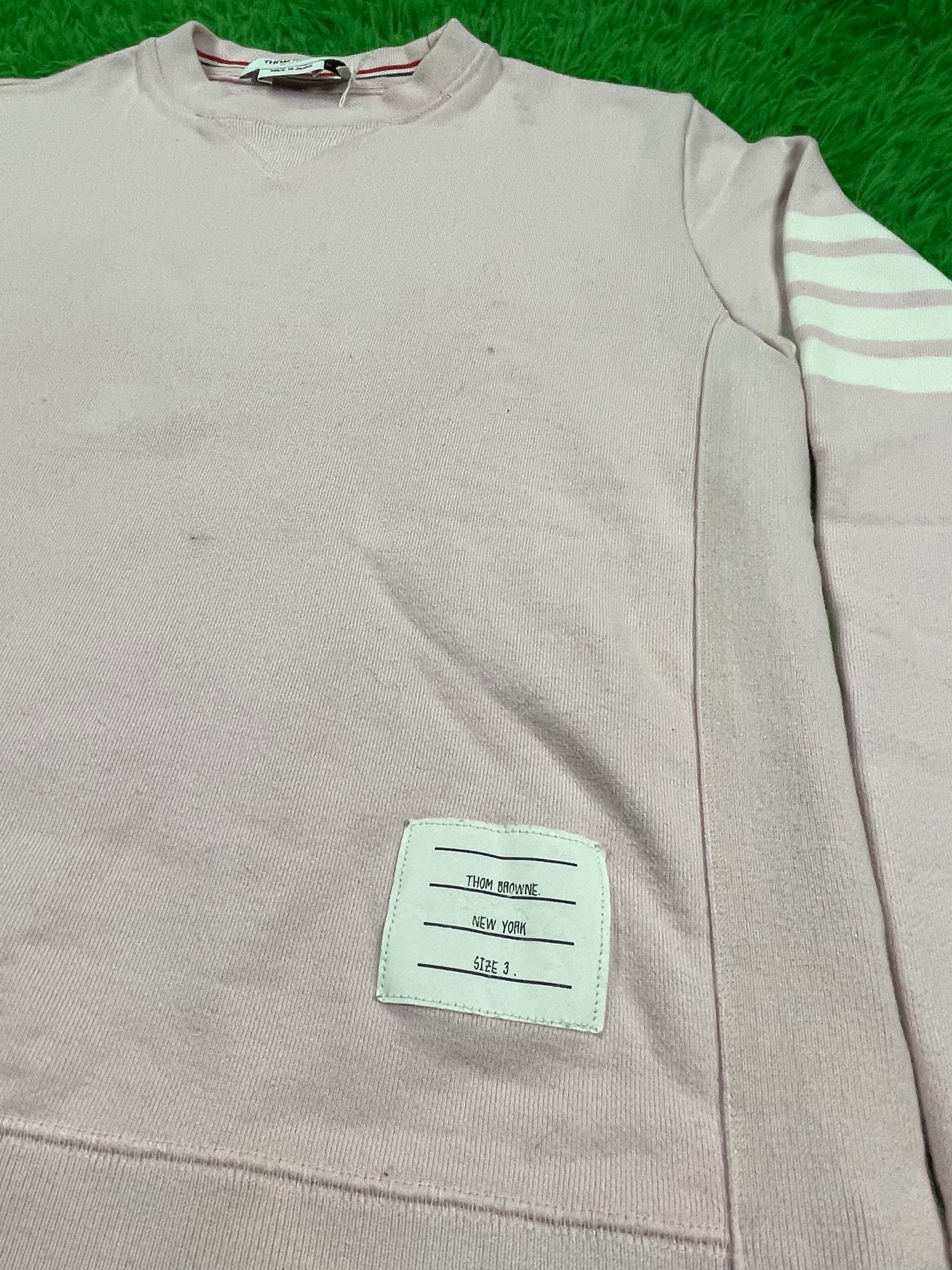 Thom Browne Crewneck Pink Sweater
