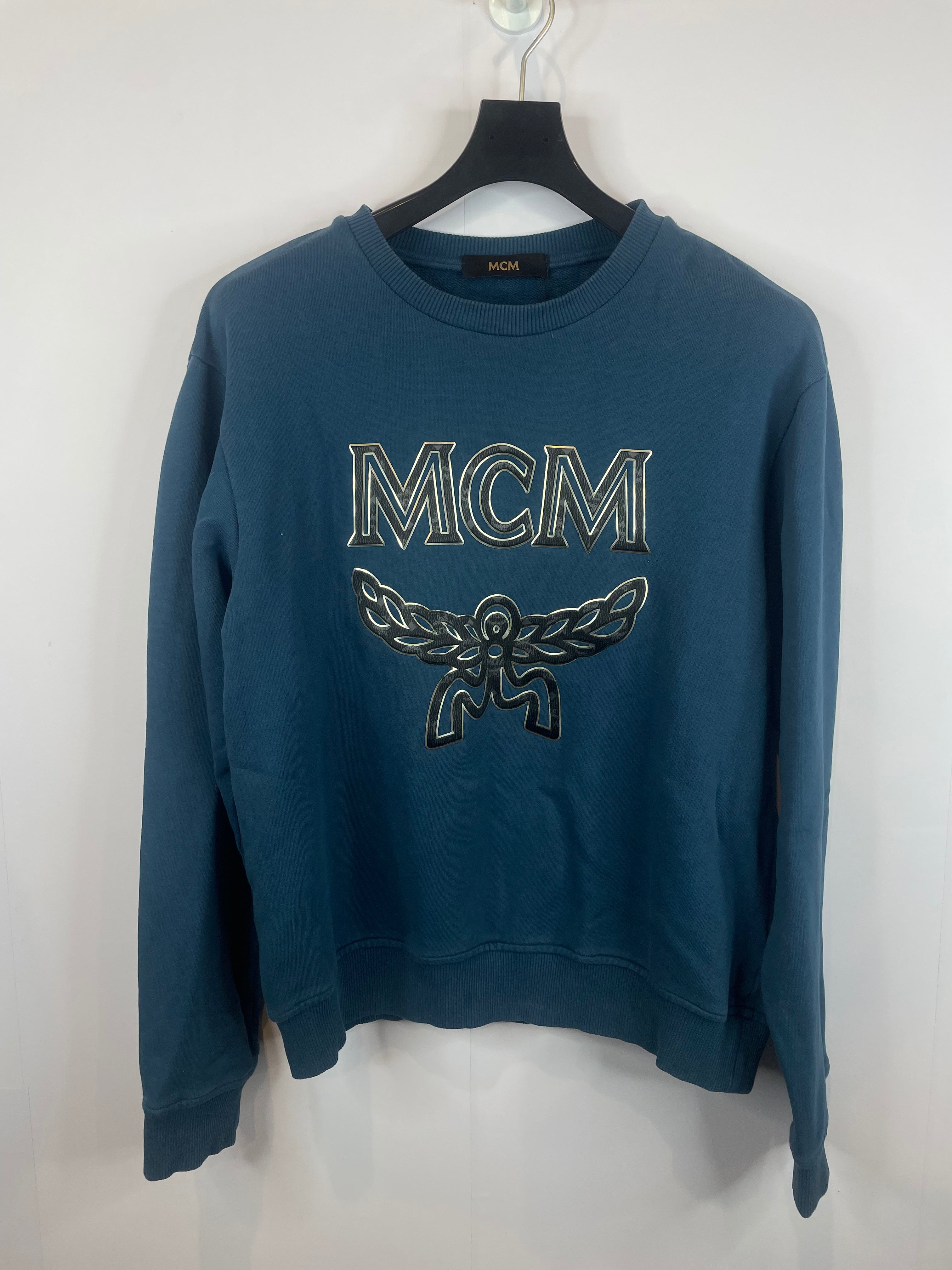 MCM Crewneck Blue Used Medium