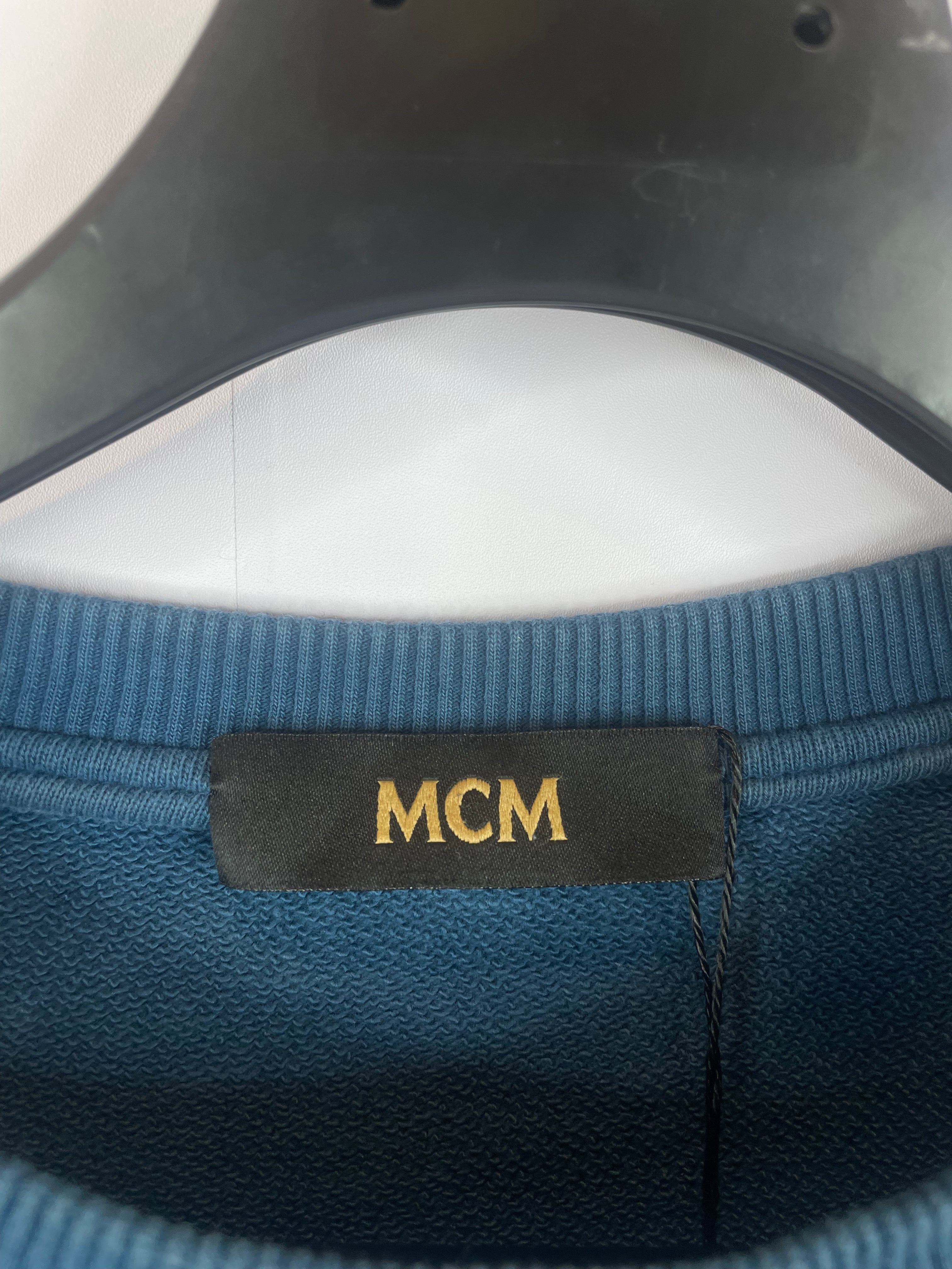 MCM Crewneck Blue Used Medium