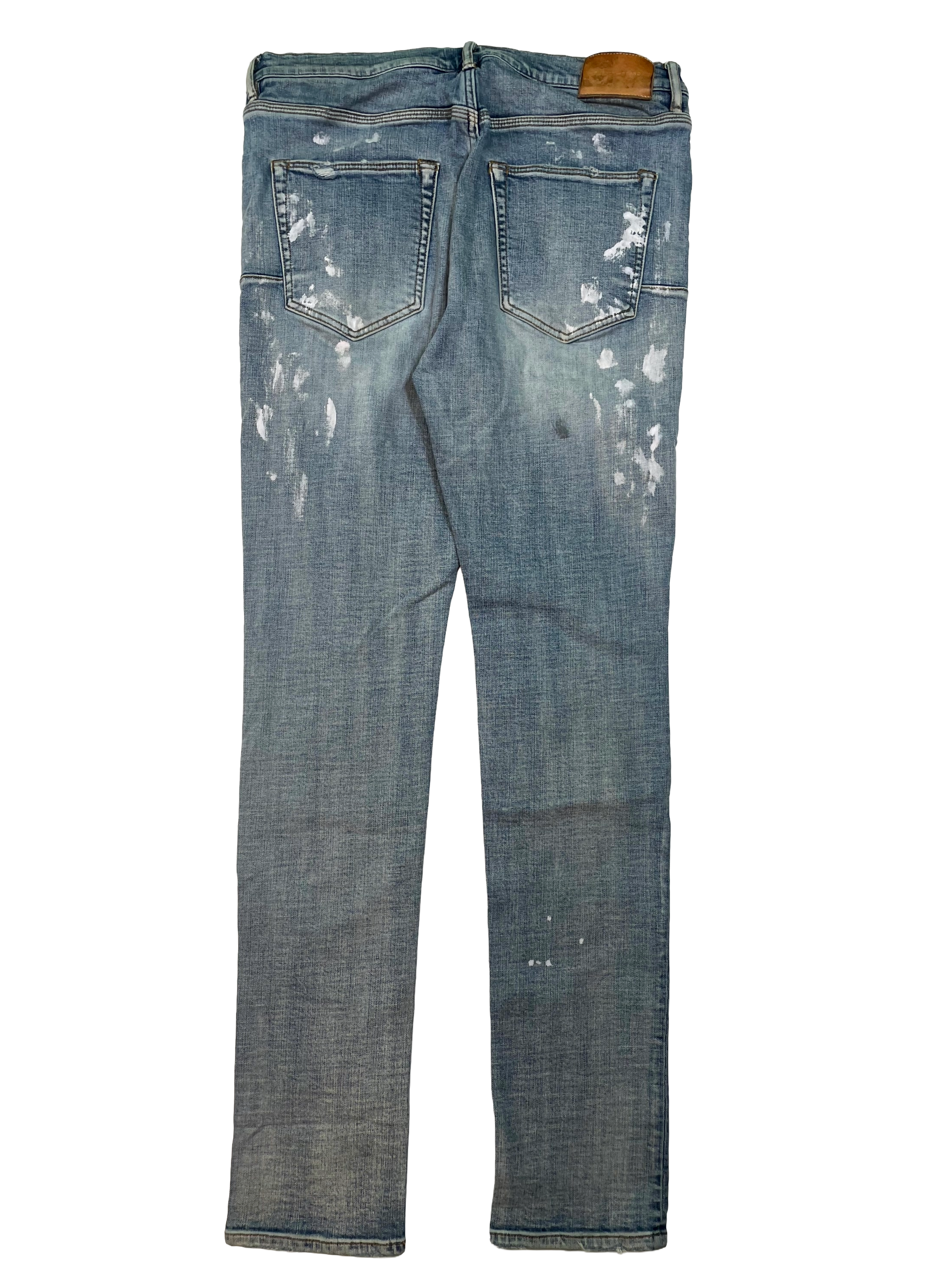 Purple Splatter Light Wash Jeans