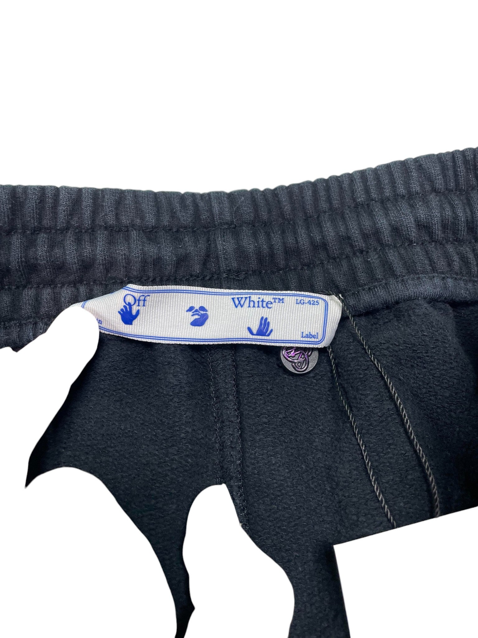 Off White 'Scribble' Black & Purple Shorts