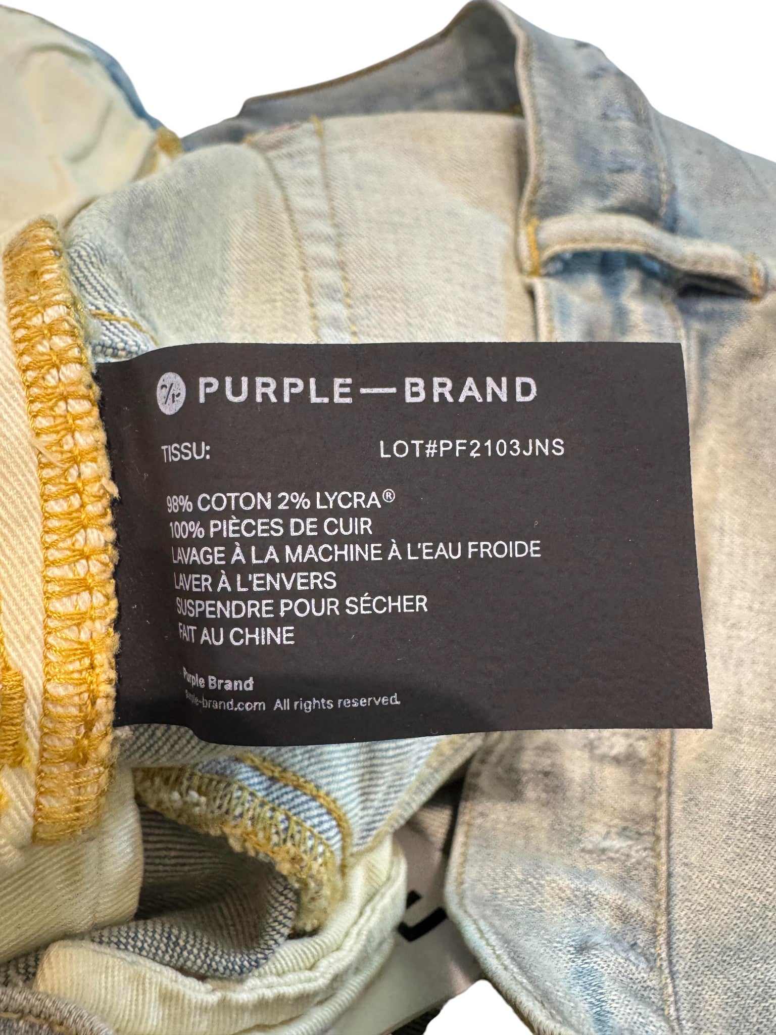 Purple Brand Blue Wax Ripped Jeans