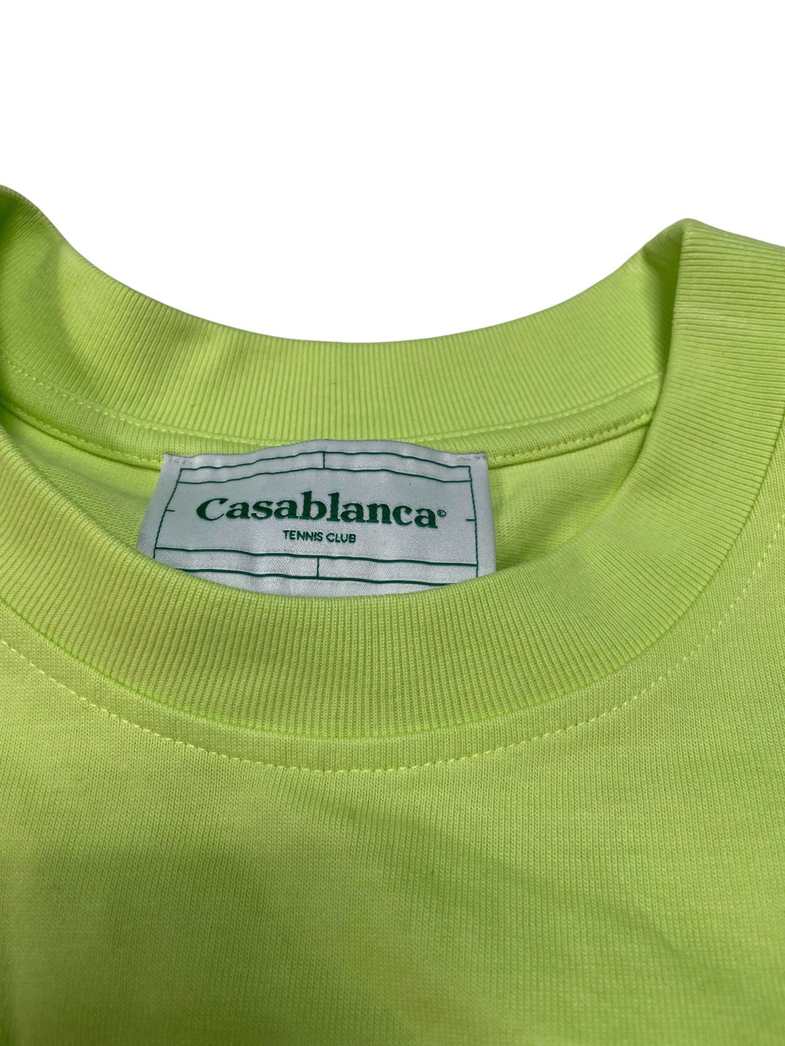 Casablanca 'Tennis Club' Lime Tee