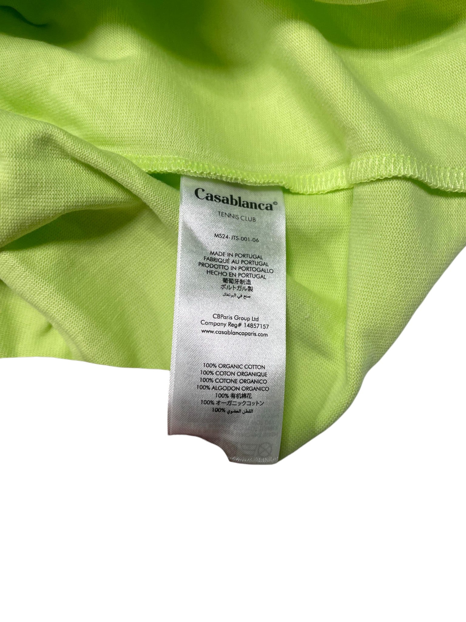 Casablanca 'Tennis Club' Lime Tee