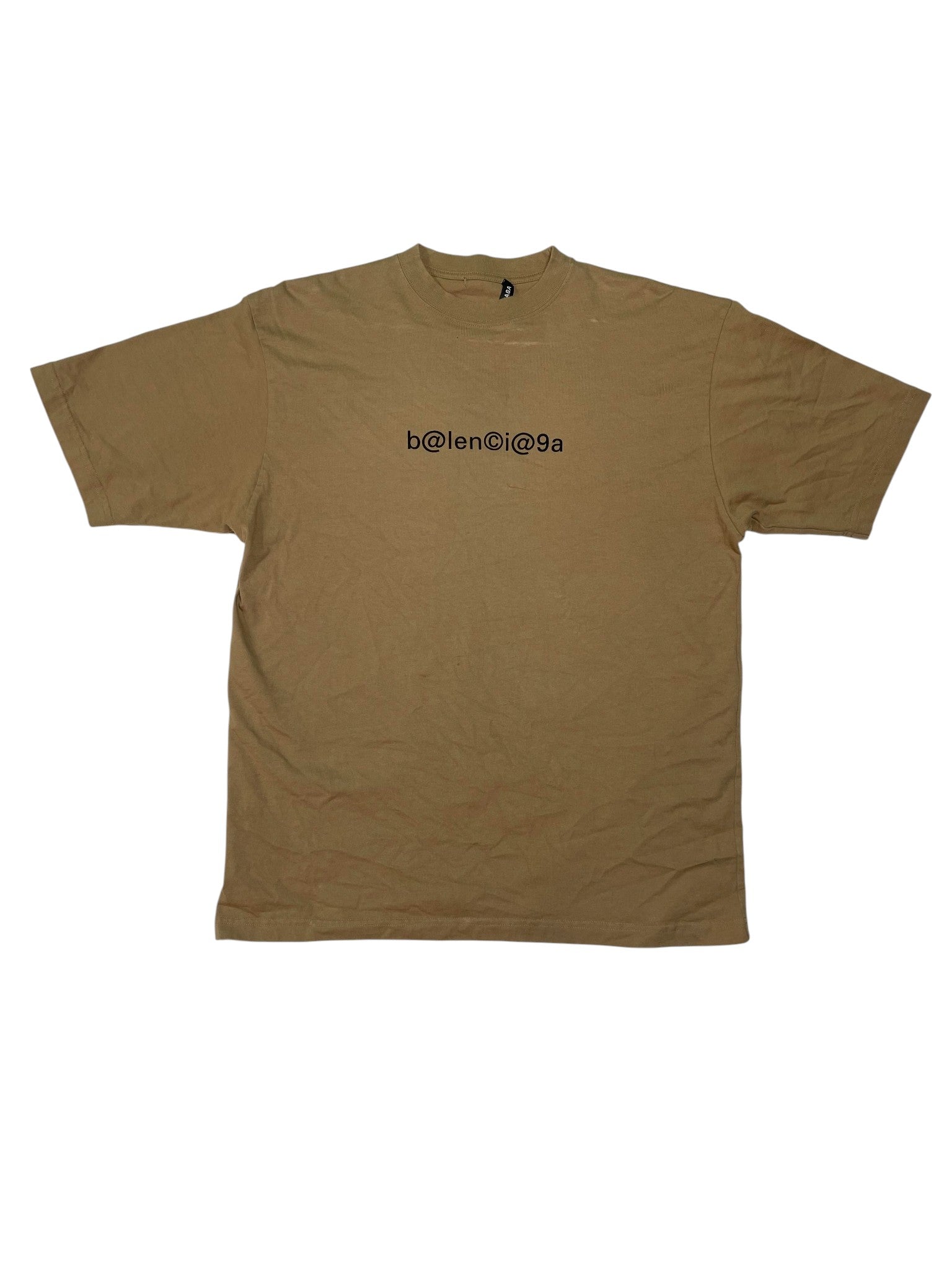 Balenciaga Logo Tan Tee