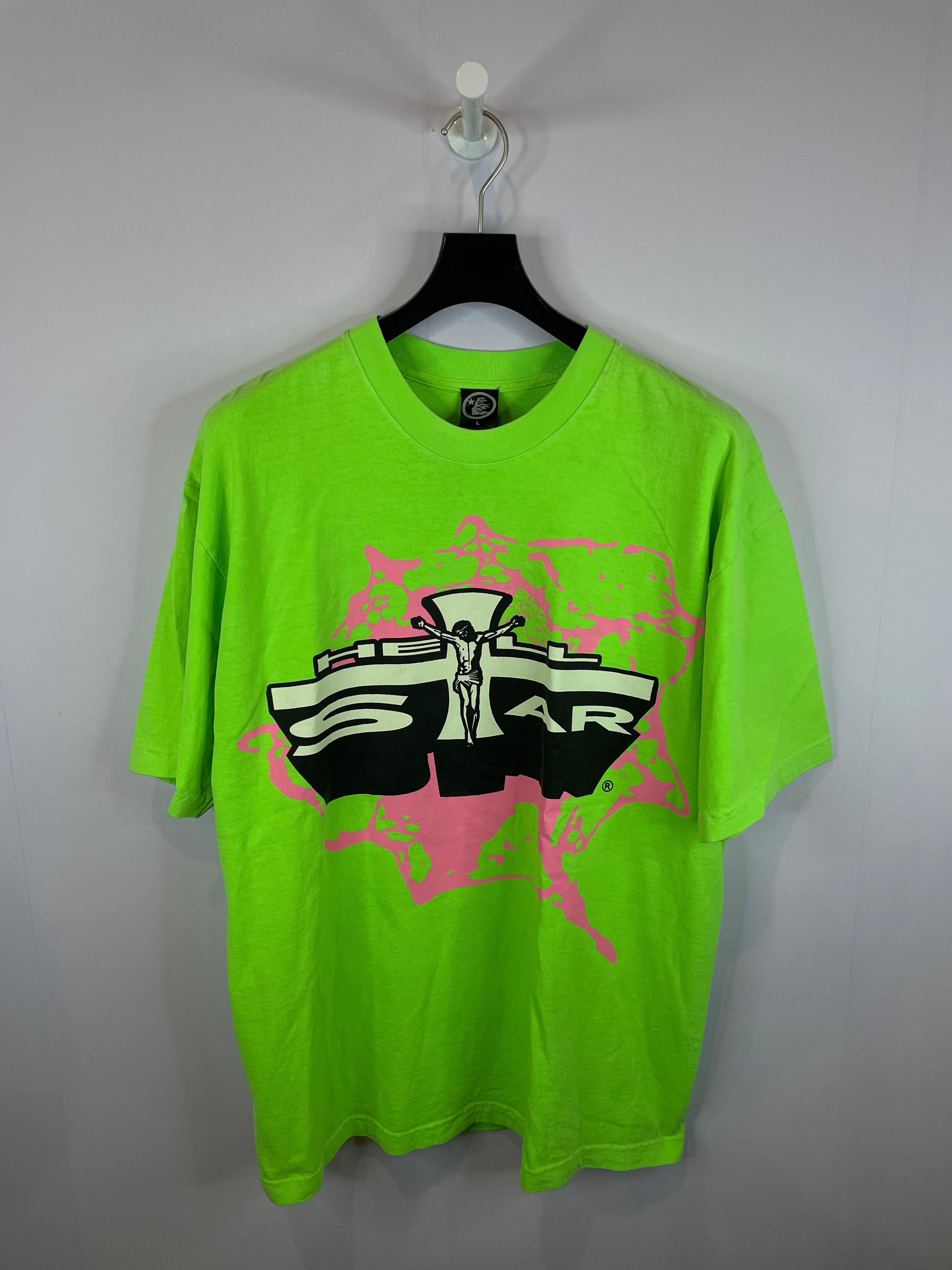 Hellstar Tee Neon Jesus Used Large