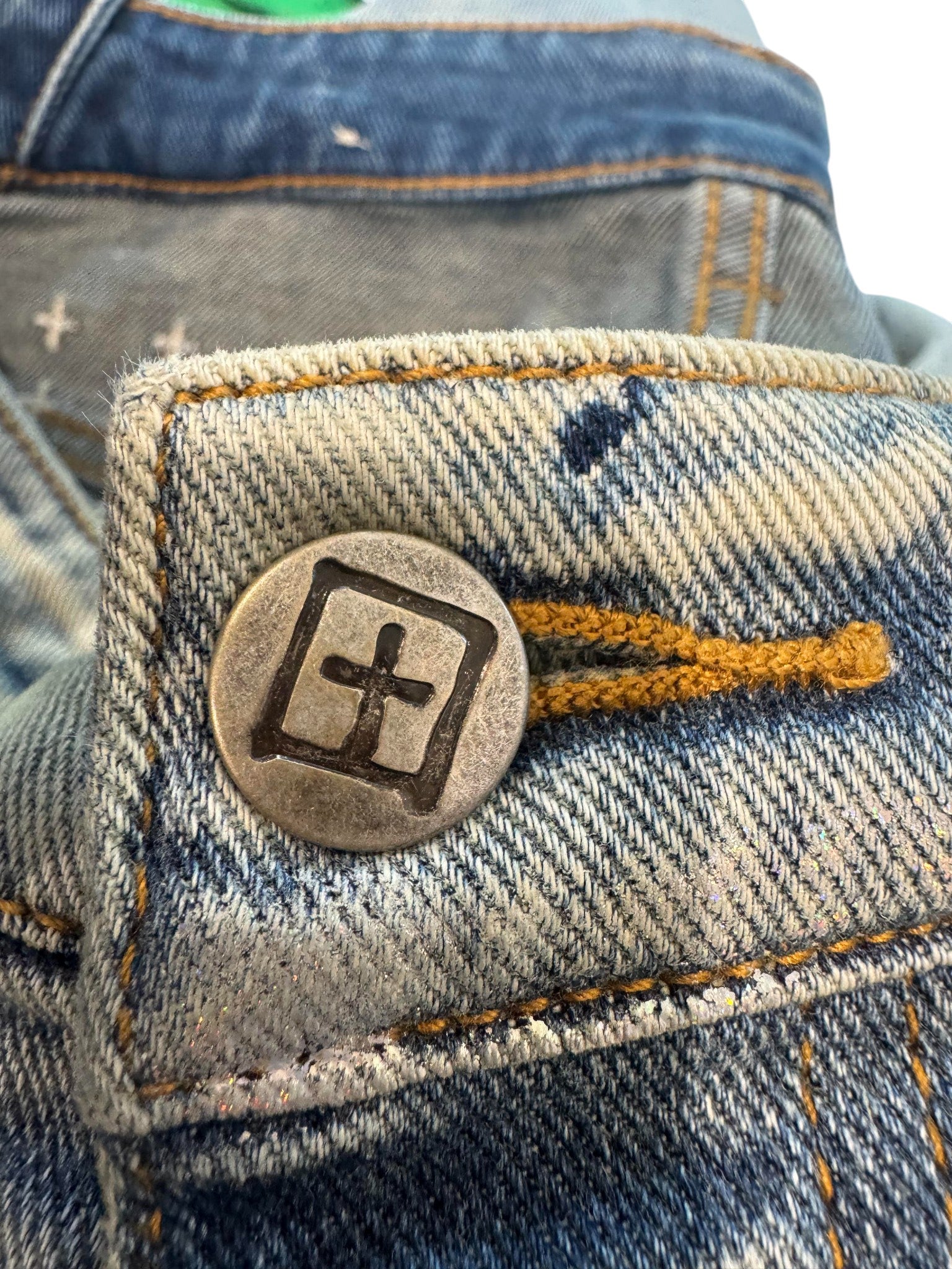 Ksubi Light Wash glitter Jeans