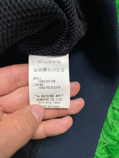 Bape Varsity Jacket Navy Grey Large New
