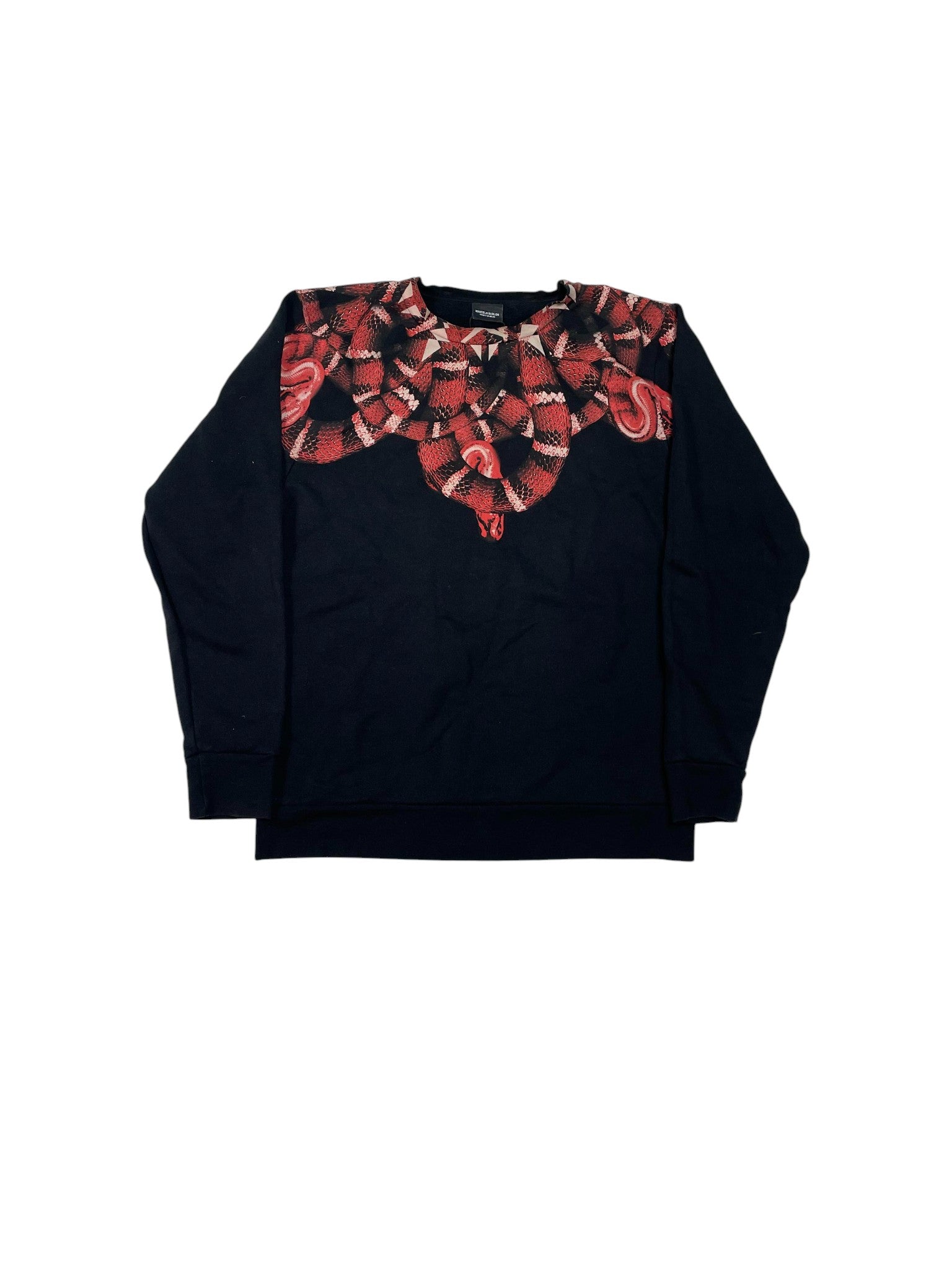 Marcelo Burlon Black & Red Snake Crewneck