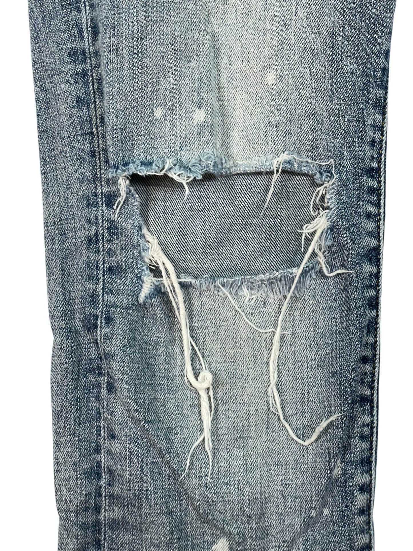 Purple Brand Light Wash Ripped Jeans