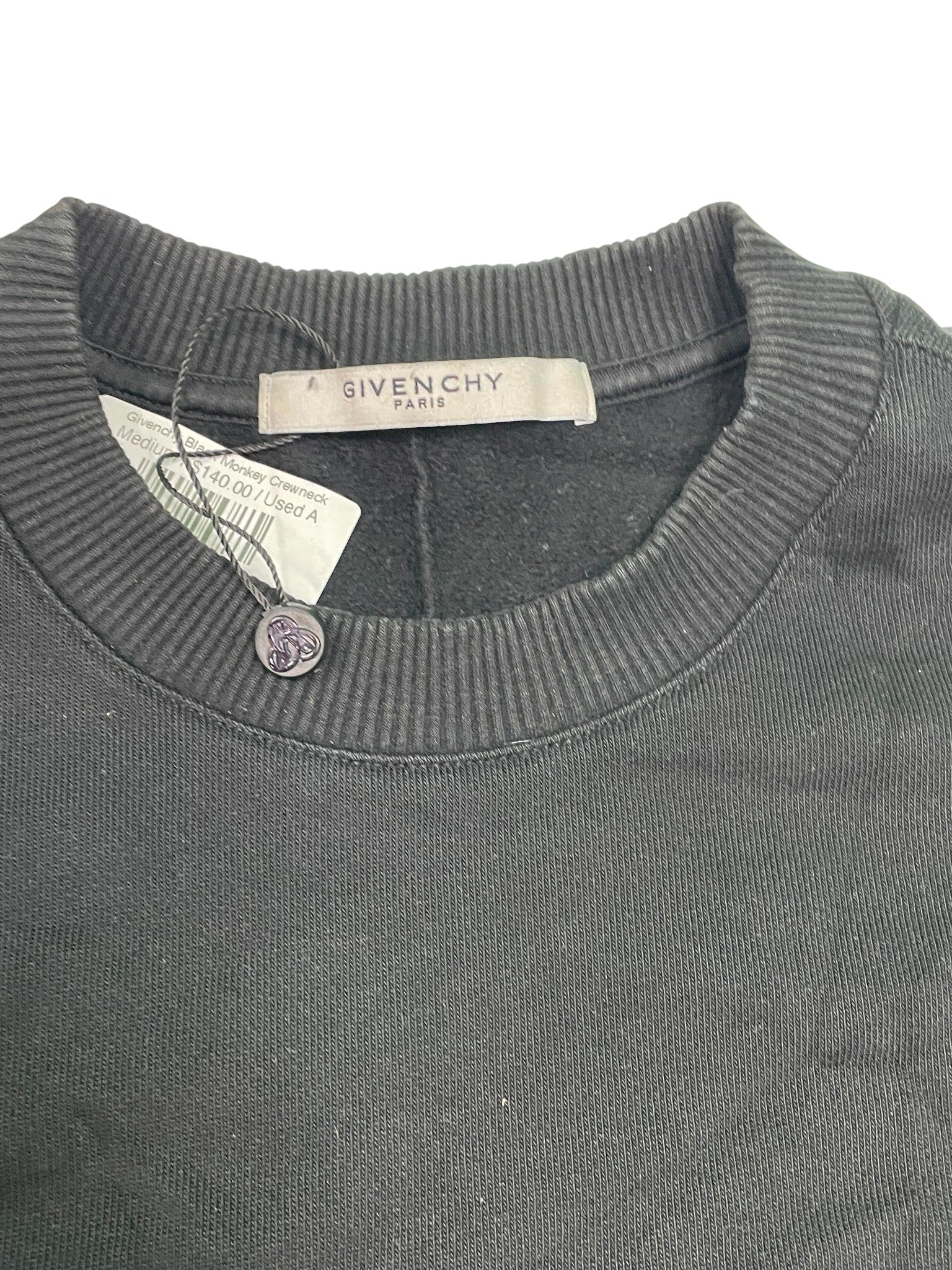 Givenchy Black Monkey Crewneck