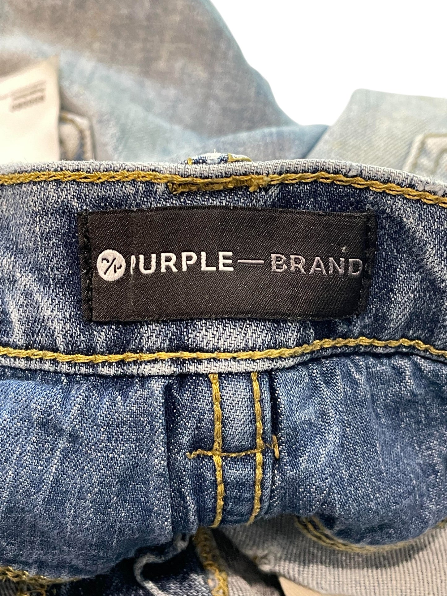 Purple Brand Light Wash Ripped Jeans