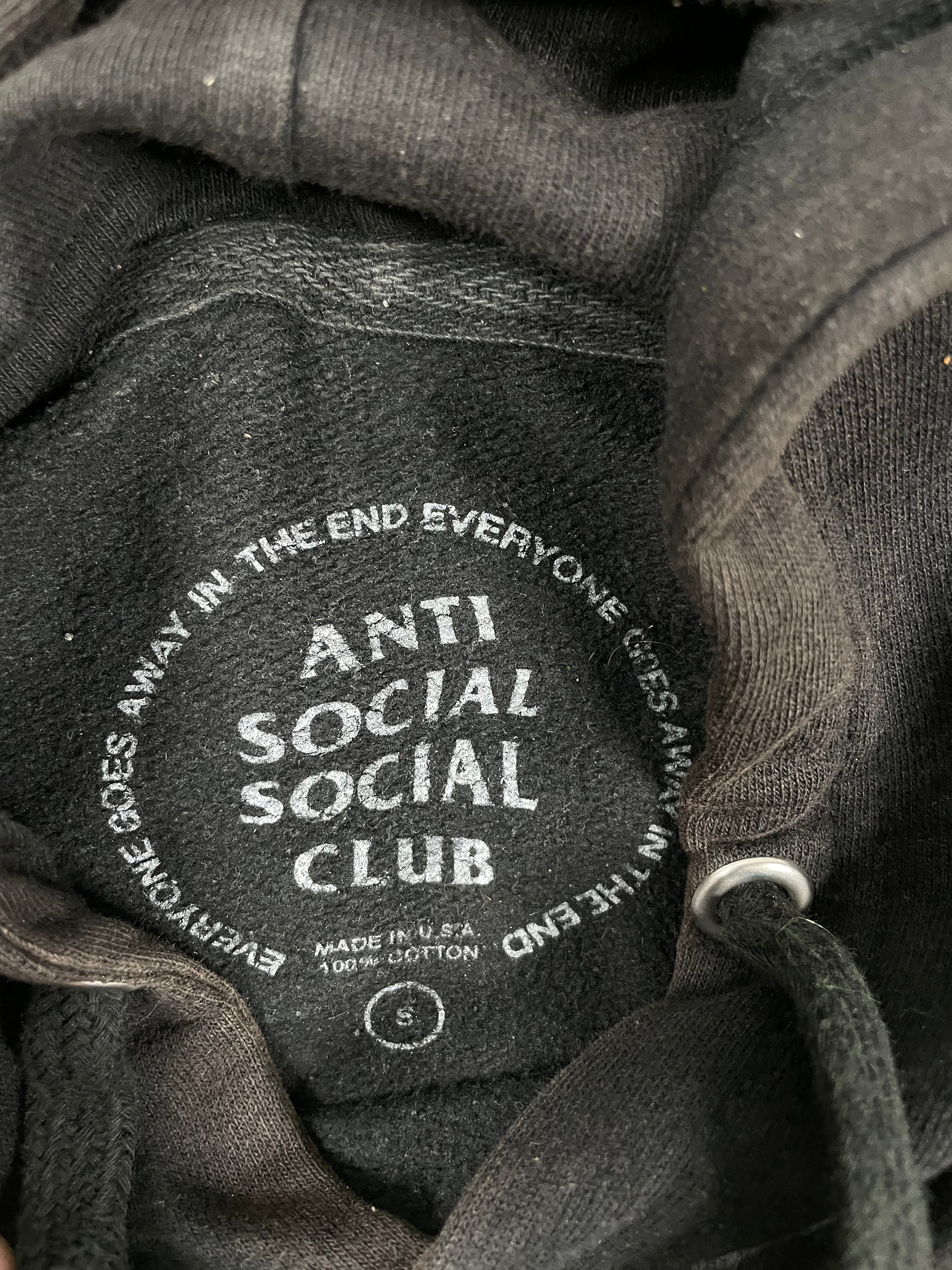 ASSC Hoodie Black Floral Small Used