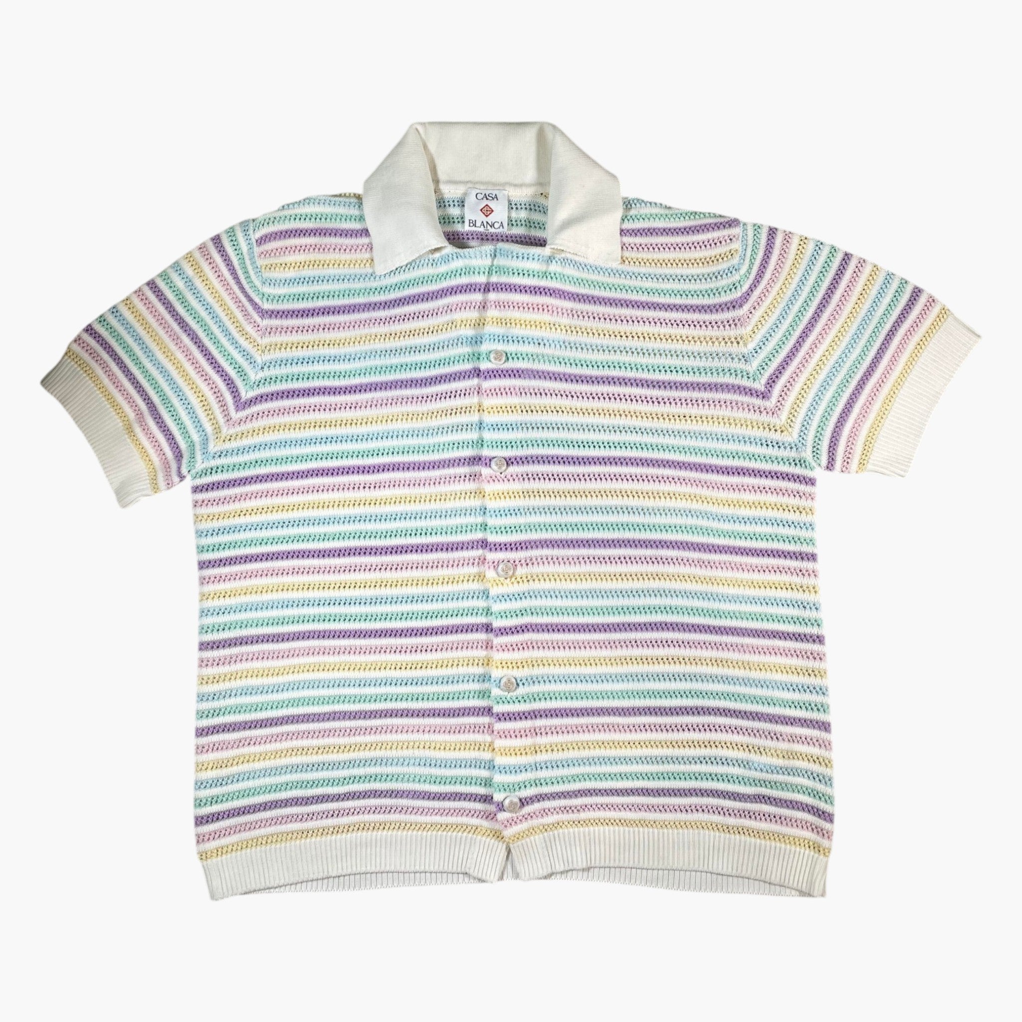 Casablanca "Flower Crochet" Multicolored Polo