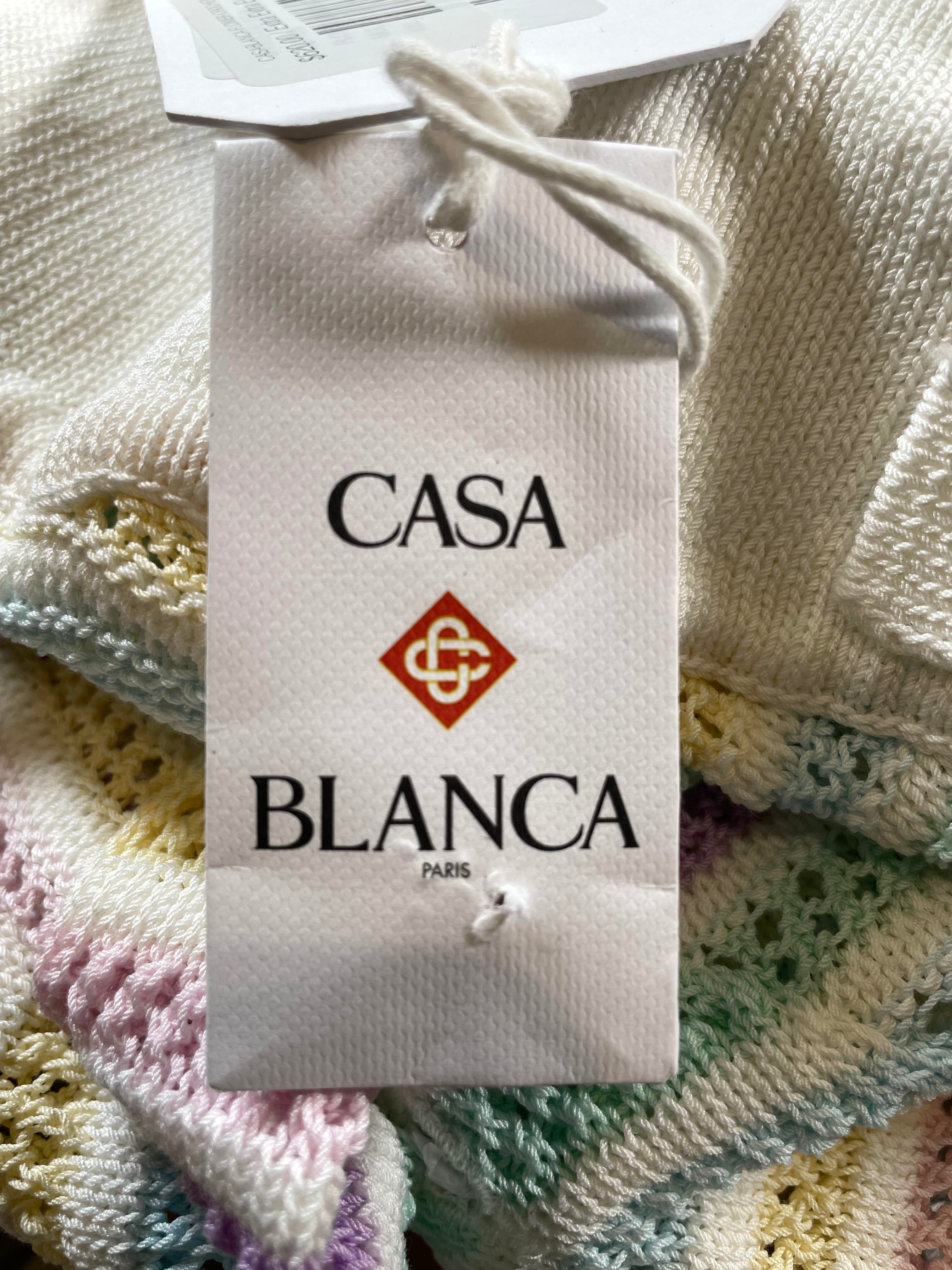 Casablanca "Flower Crochet" Multicolored Polo