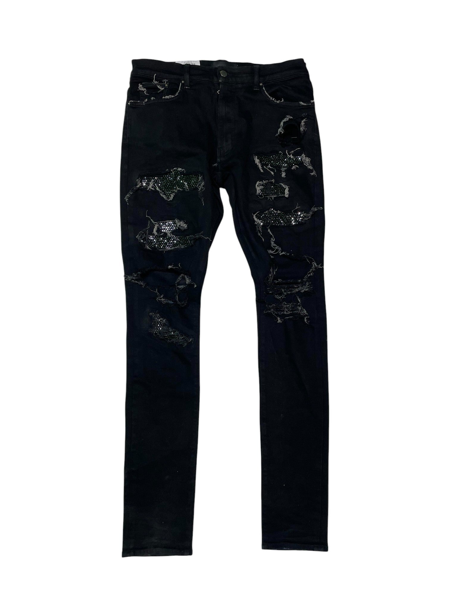 Amiri Thrasher Black Crystal Jeans