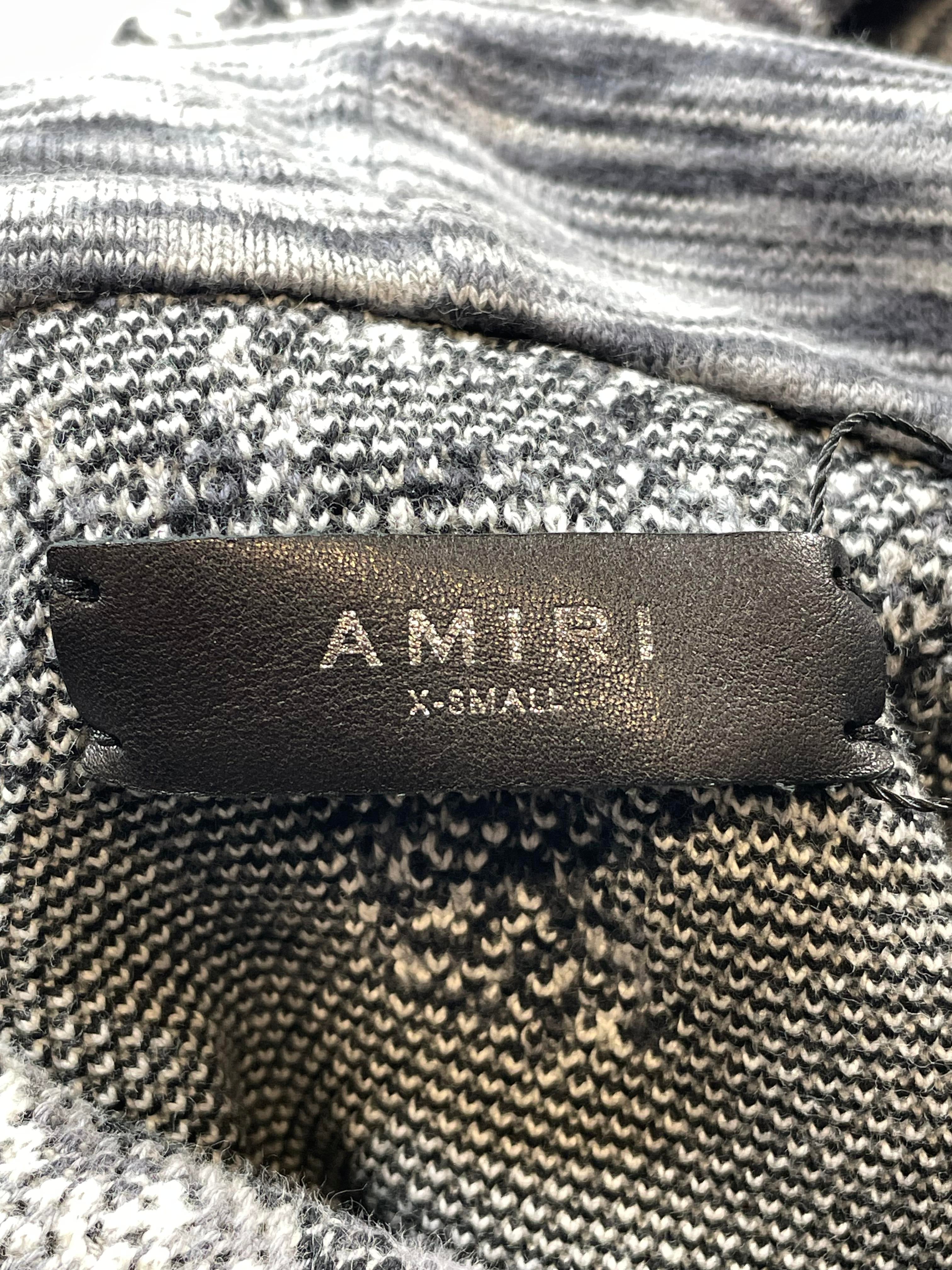 Amiri 'Bandana' Grey & Black Hoodie