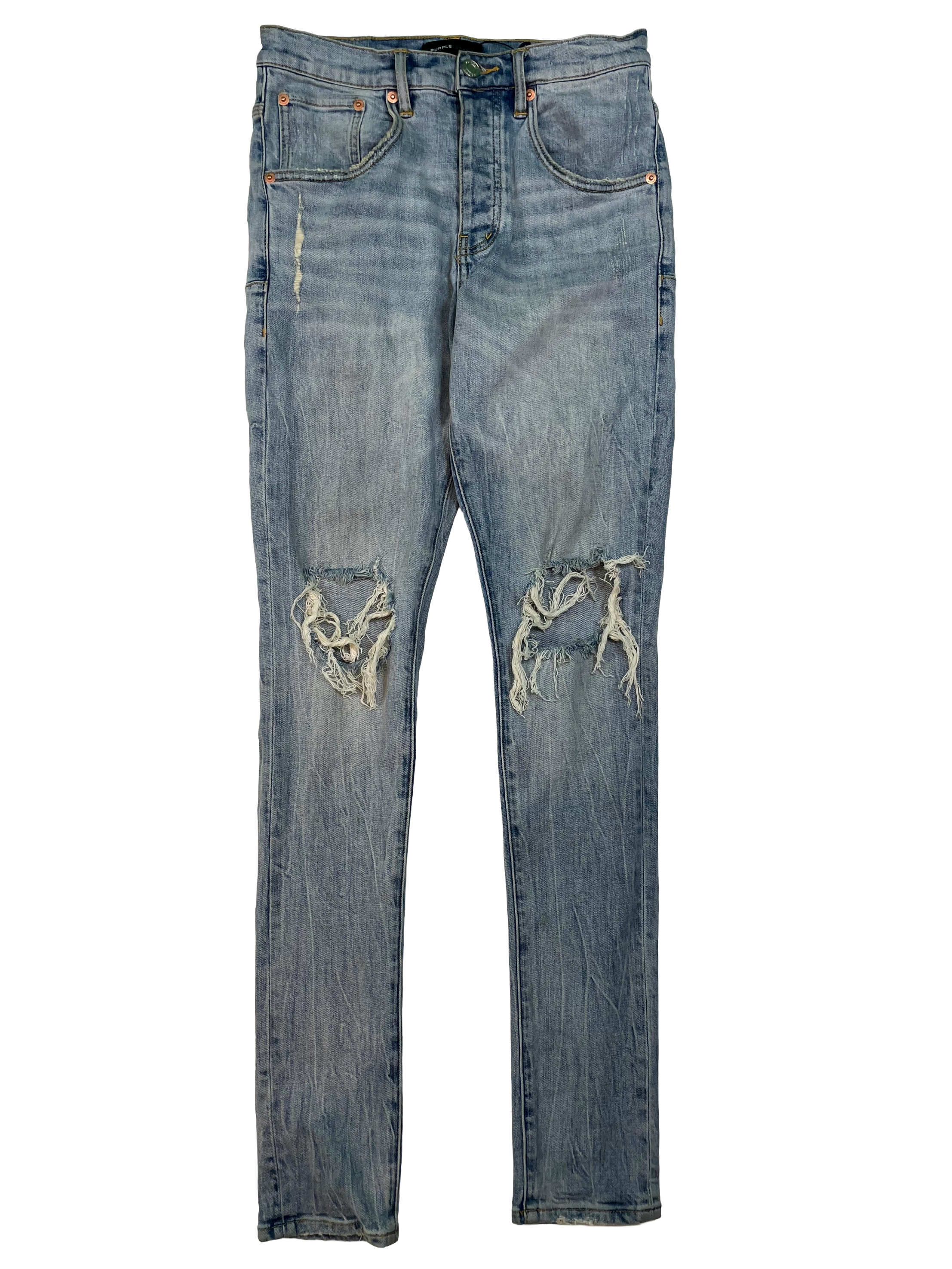 Purple Brand Ripped Light Wash Jeans