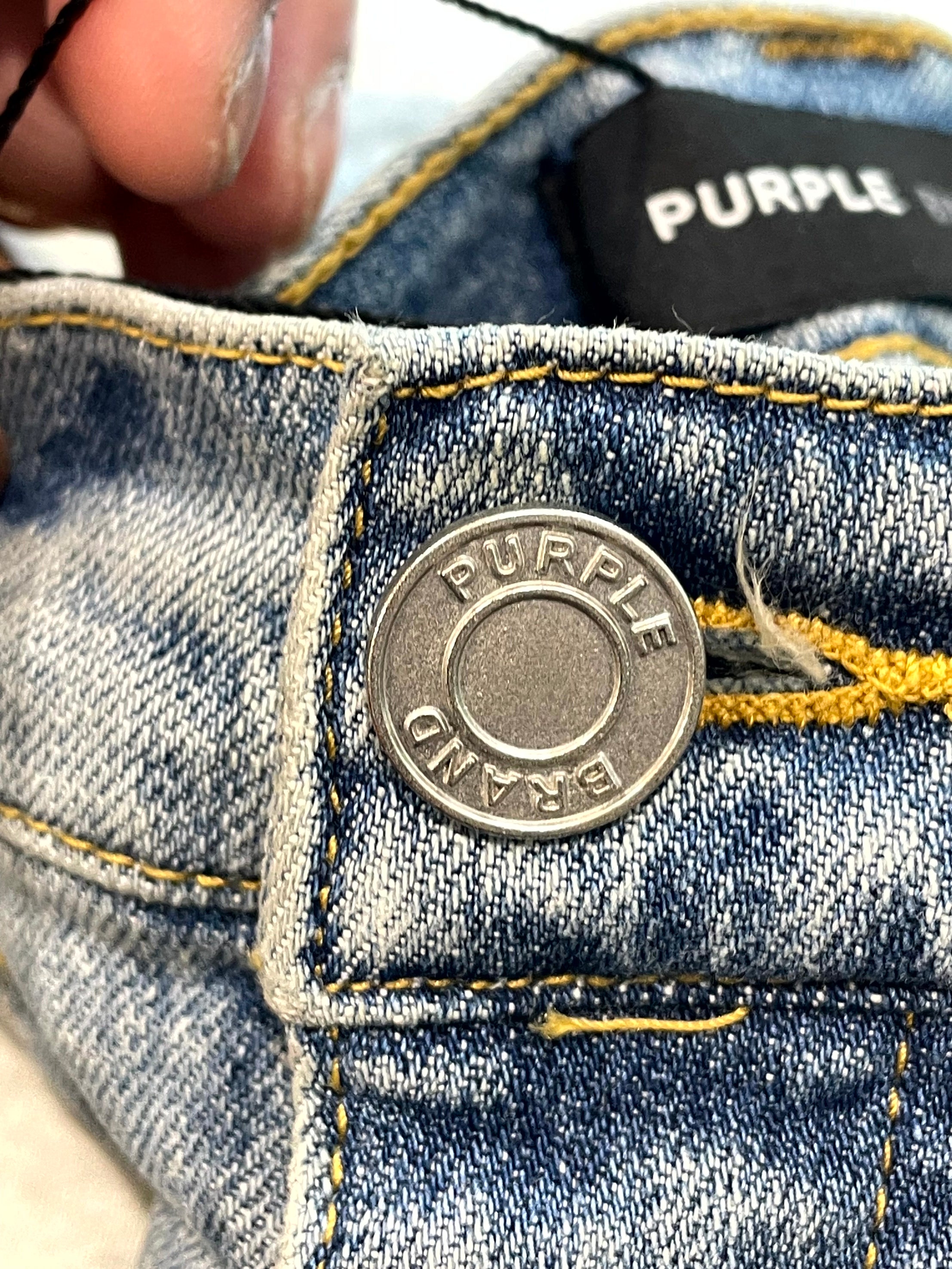 Purple Brand Ripped Light Wash Jeans
