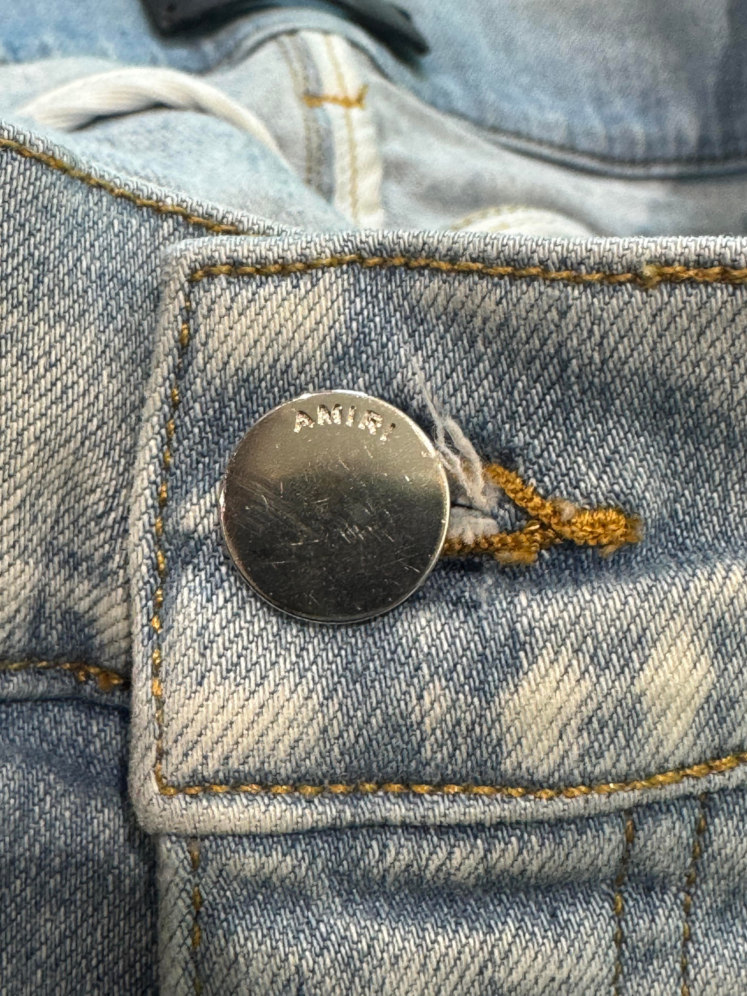 Amiri Light Wash Blue Chemist Jeans