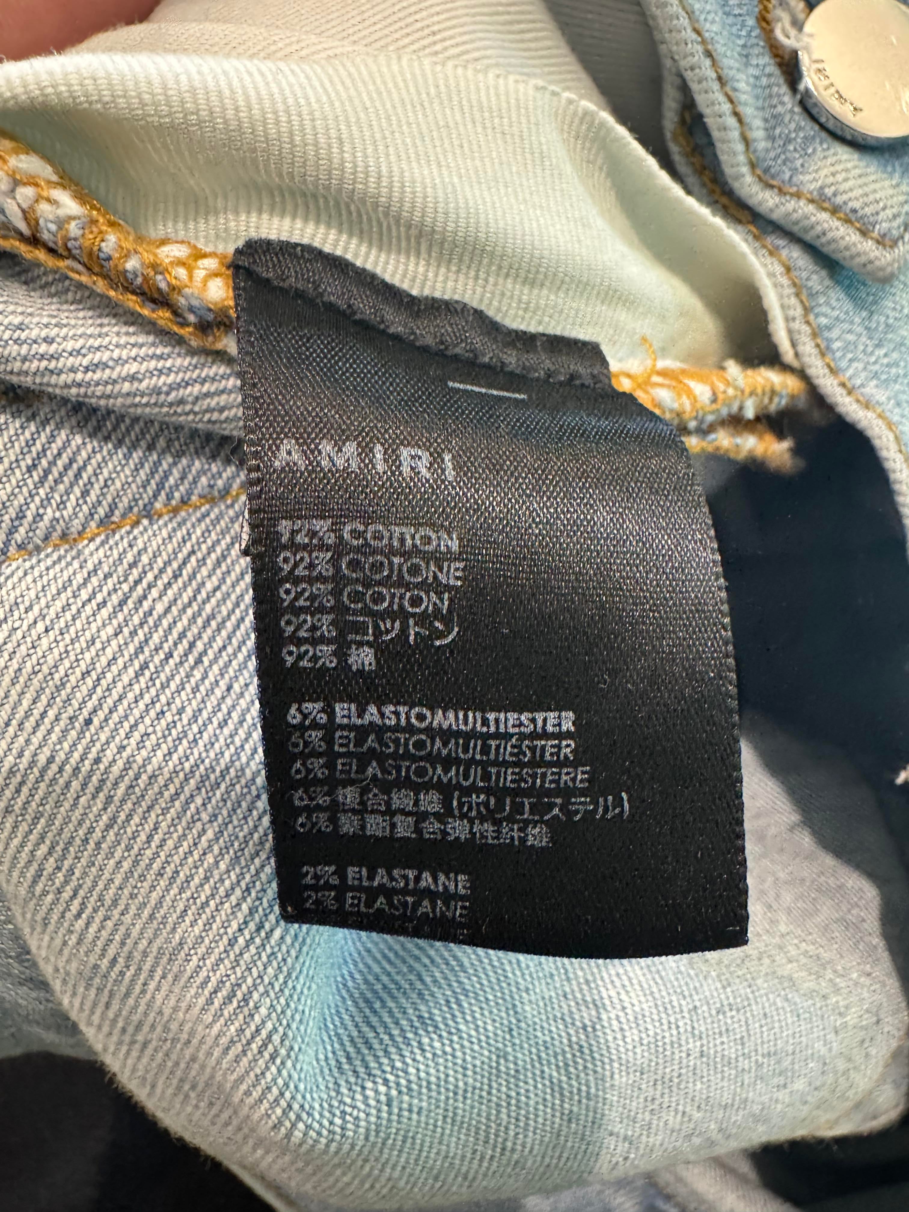 Amiri Light Wash Blue Chemist Jeans