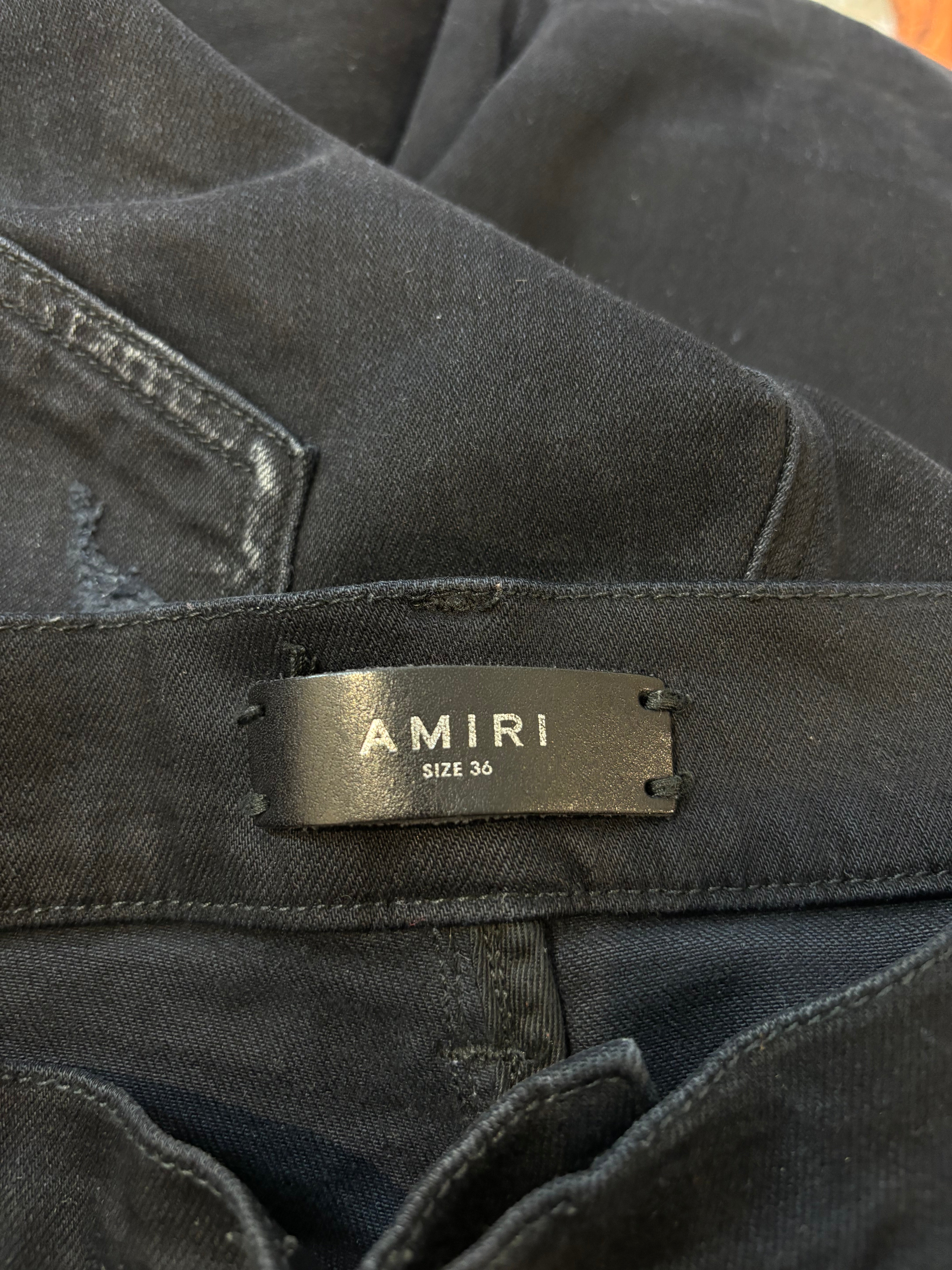 Amiri MX1 Black Camo Jeans Used 36