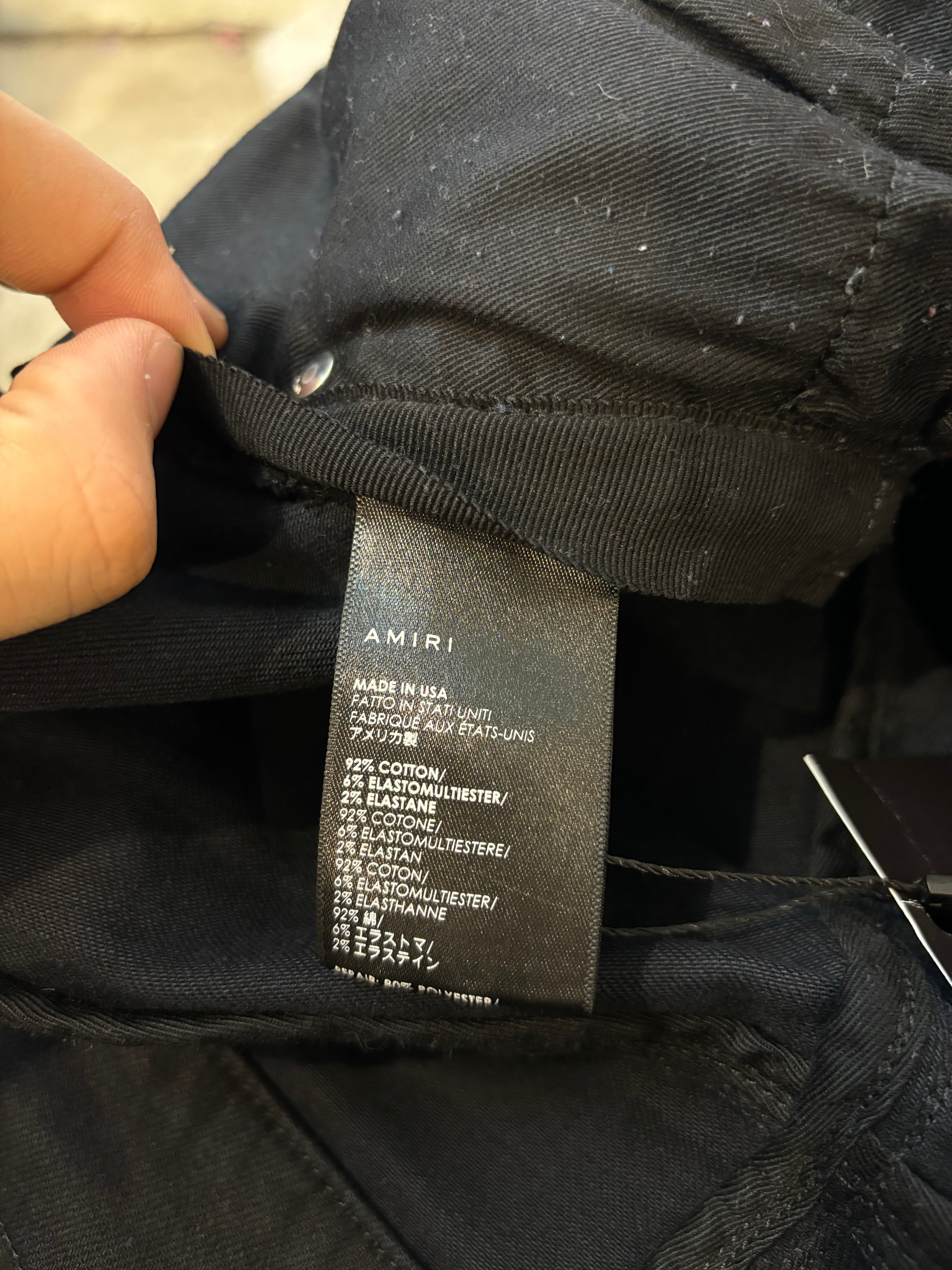 Amiri MX1 Black Camo Jeans Used 36