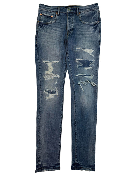 Purple Brand Blue Patched Jeans
