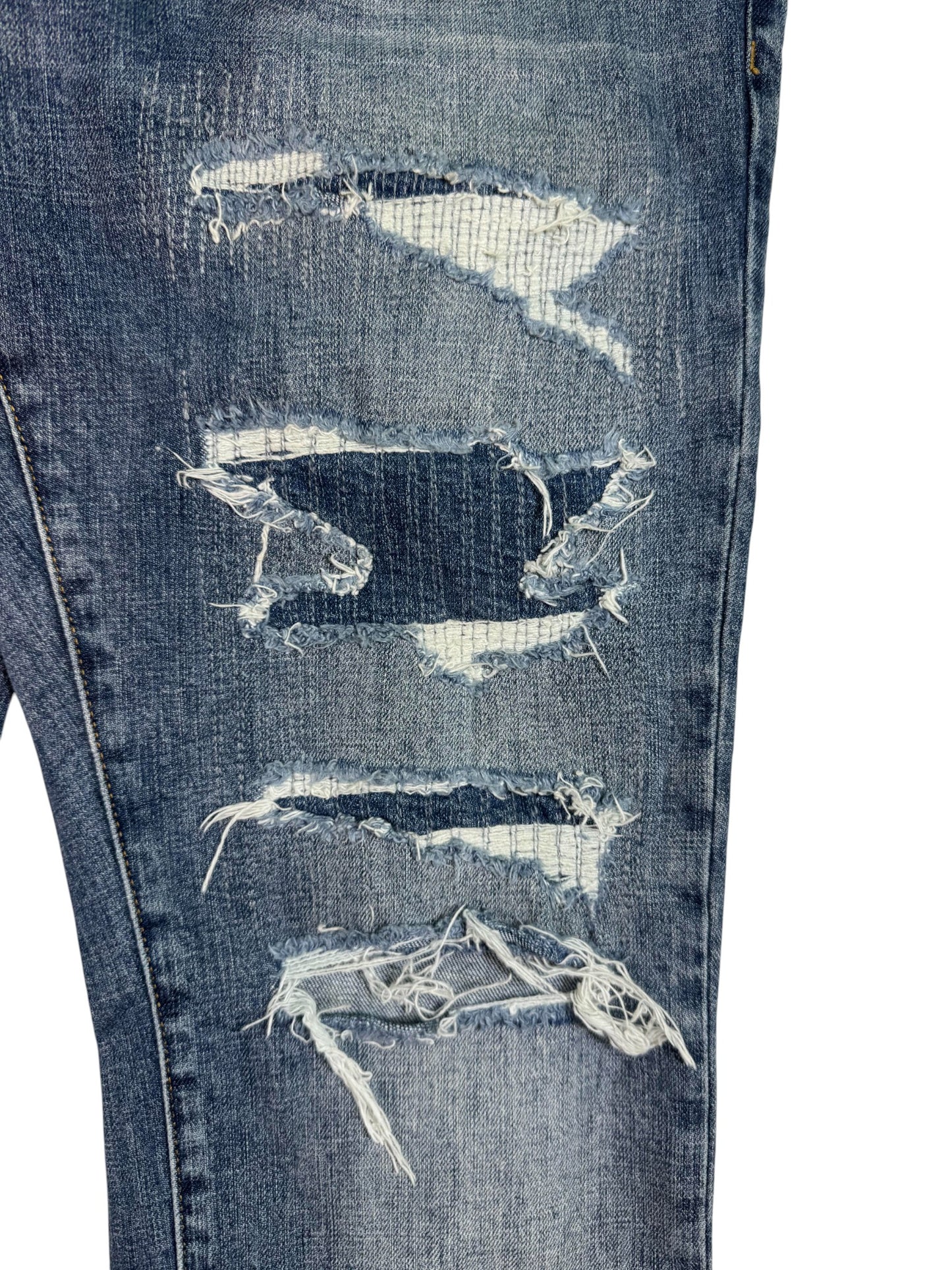 Purple Brand Blue Patched Jeans