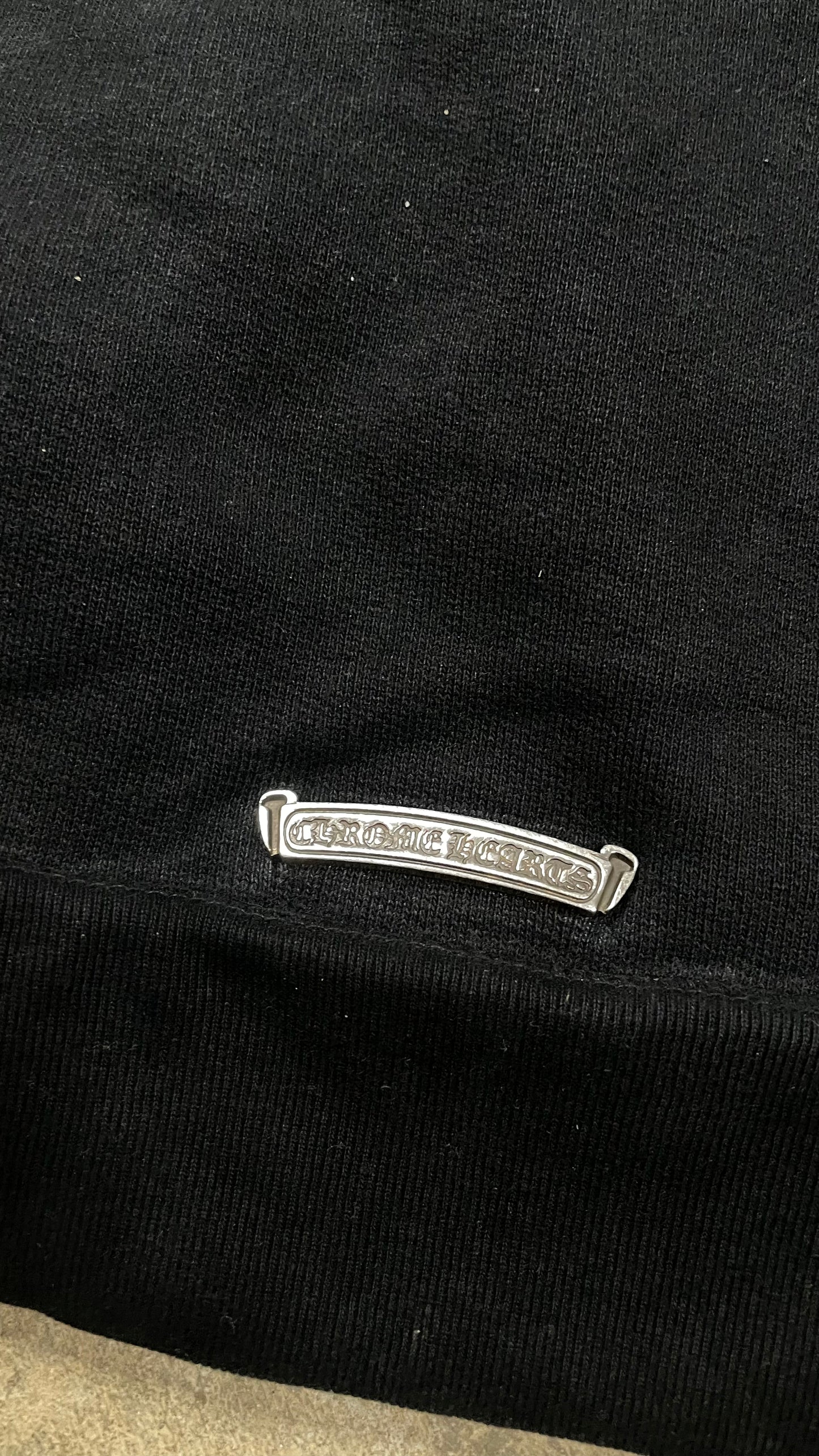 Chrome Hearts Embroidered Hoodie Black Cream Used Small