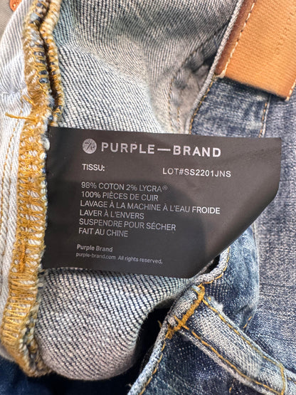 Purple Brand Blue Patched Jeans
