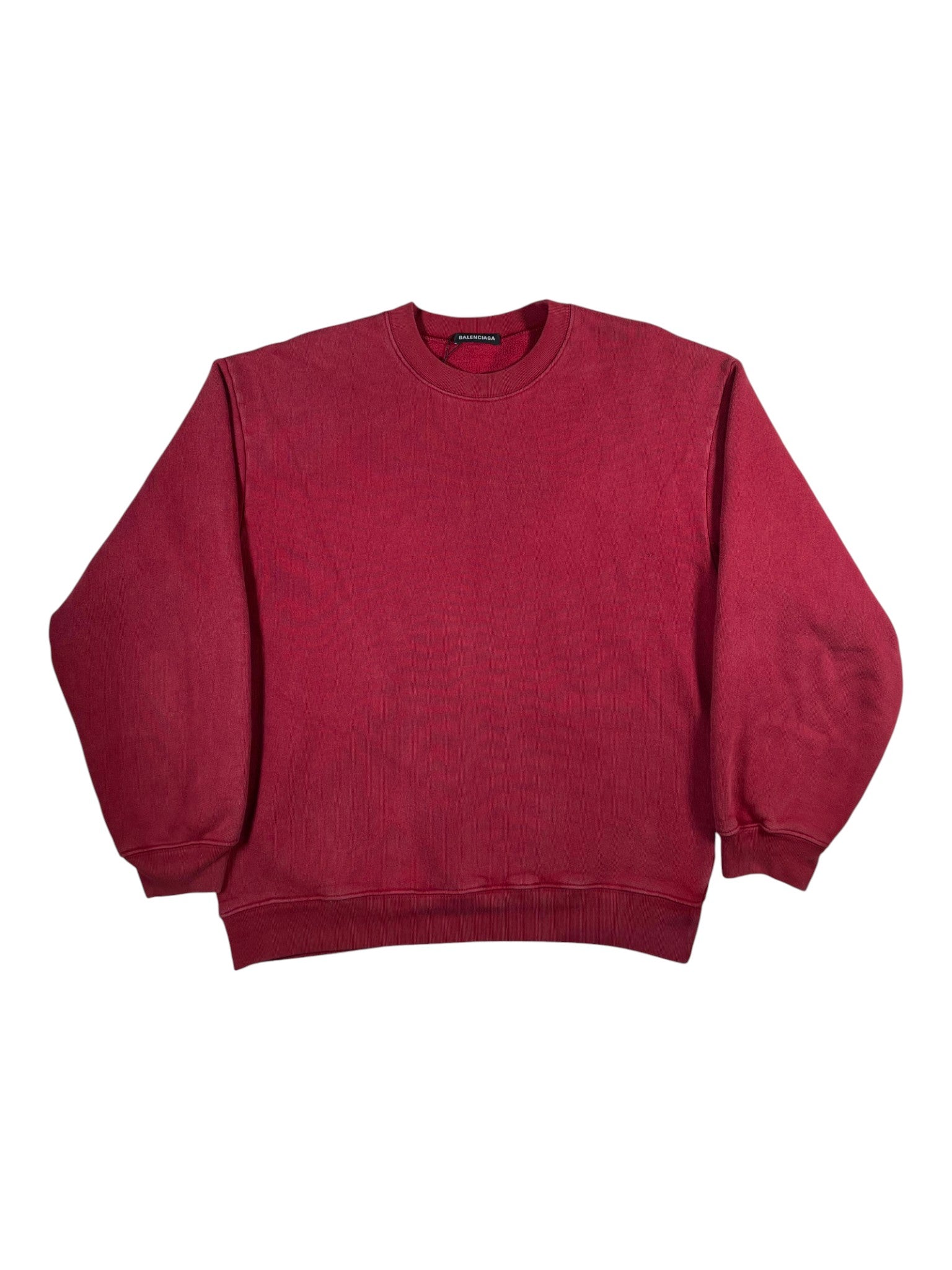 Balenciaga Faded Red & Black Crewneck