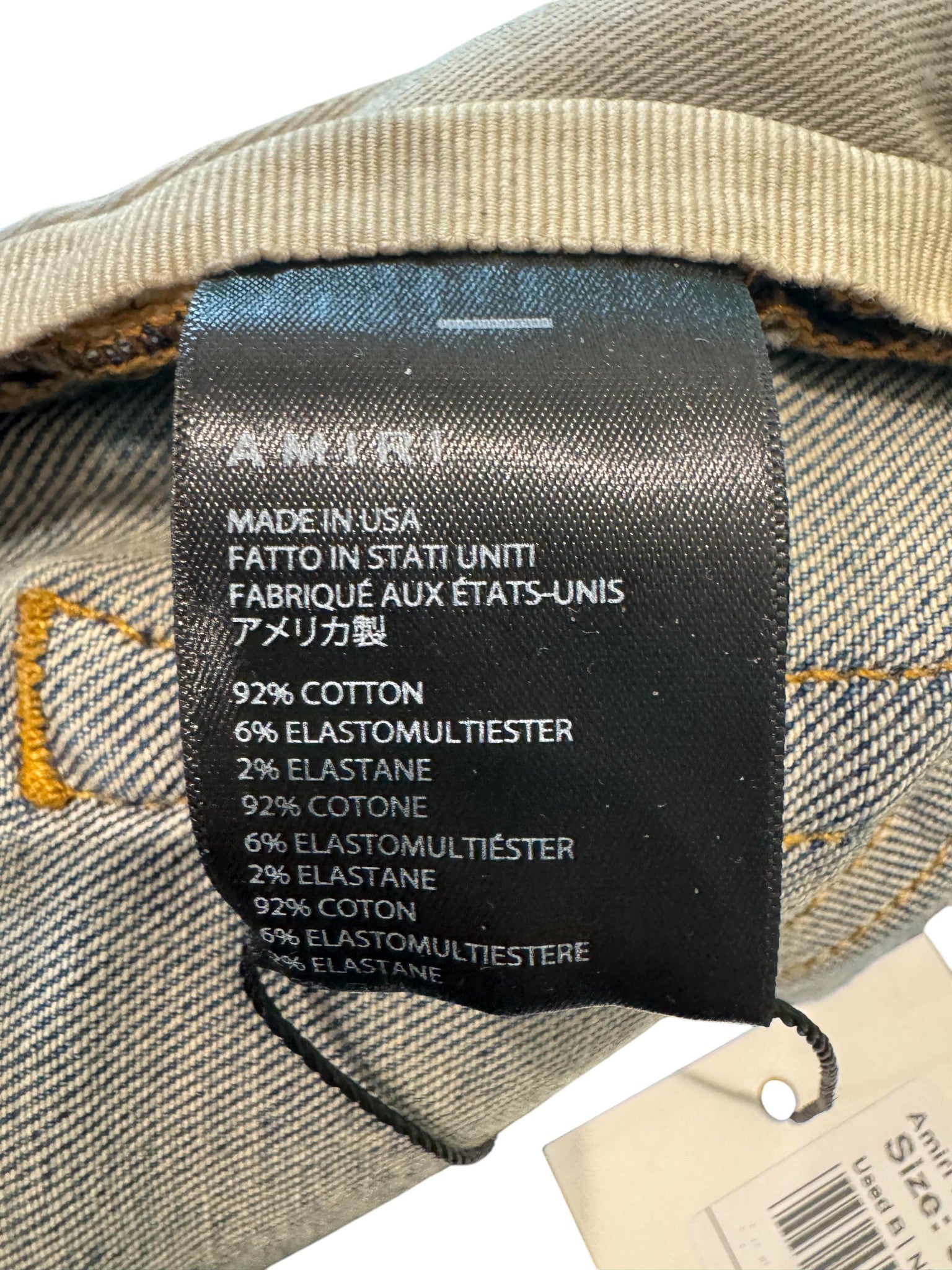 Amiri Light Wash Camo Patchwork Jeans