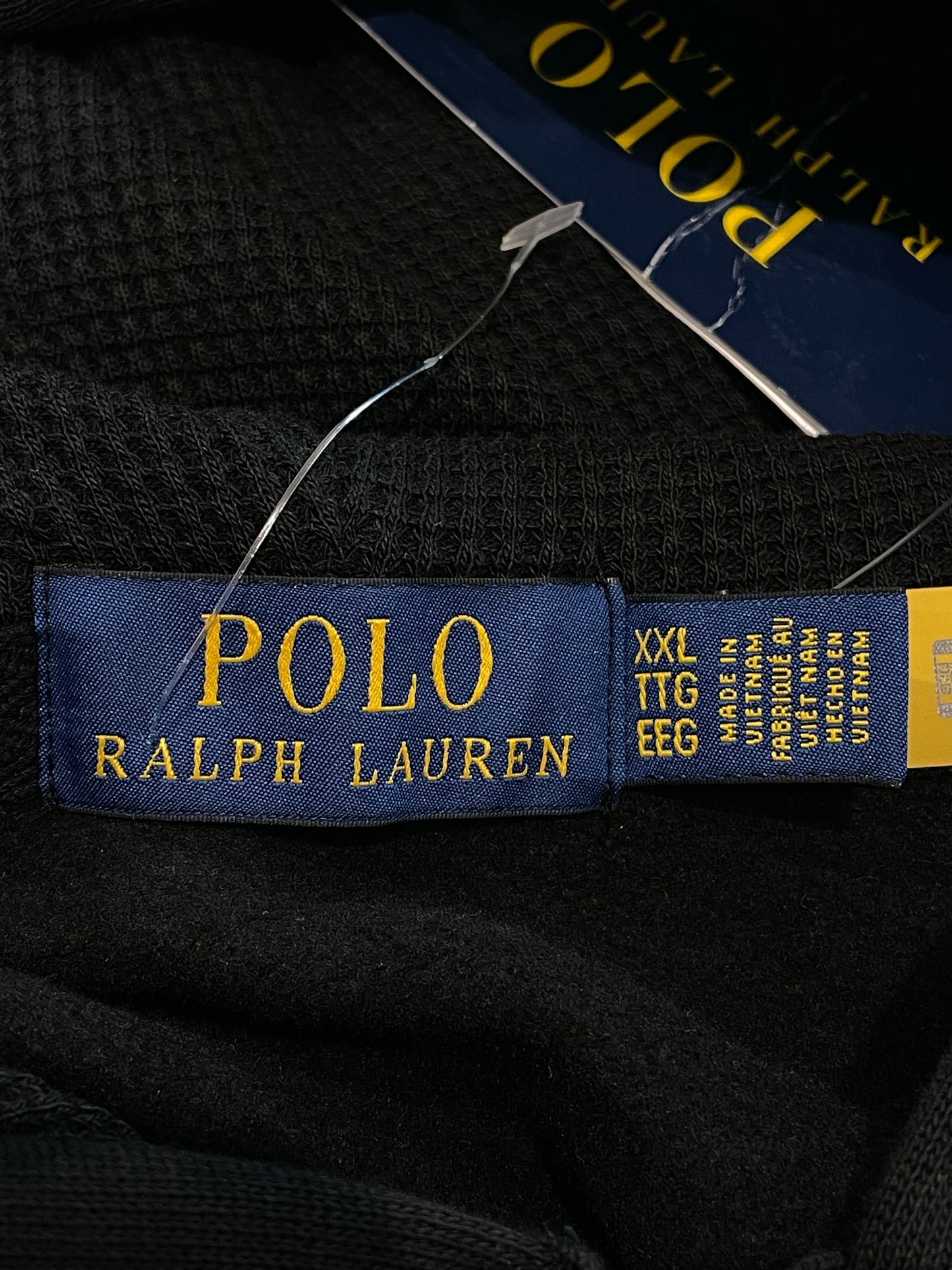 Polo Zip Up Black Hoodie