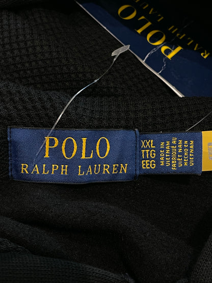 Polo Zip Up Black Hoodie
