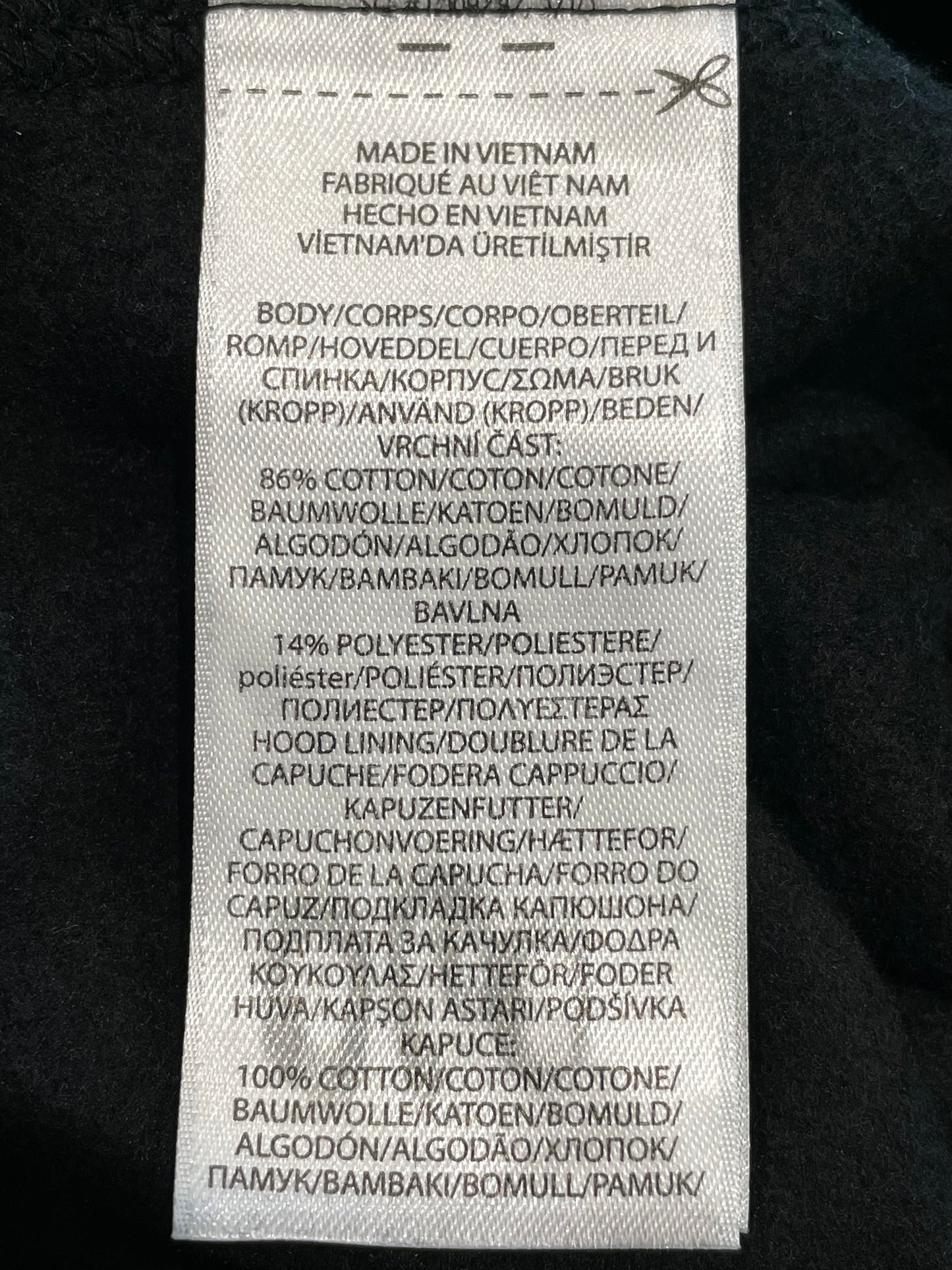 Polo Zip Up Black Hoodie