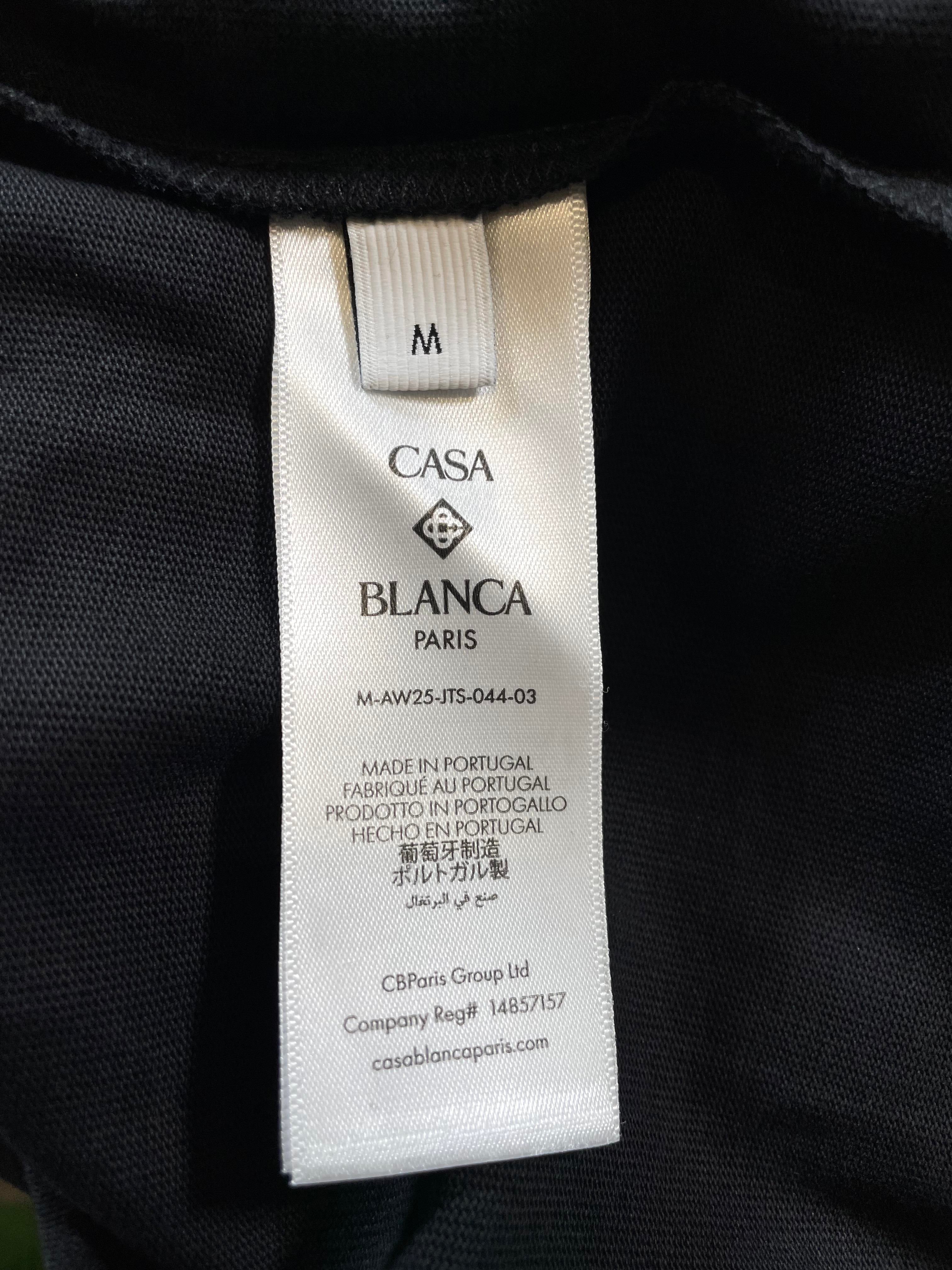 Casablanca Chrome Printed Oversized Black Tee