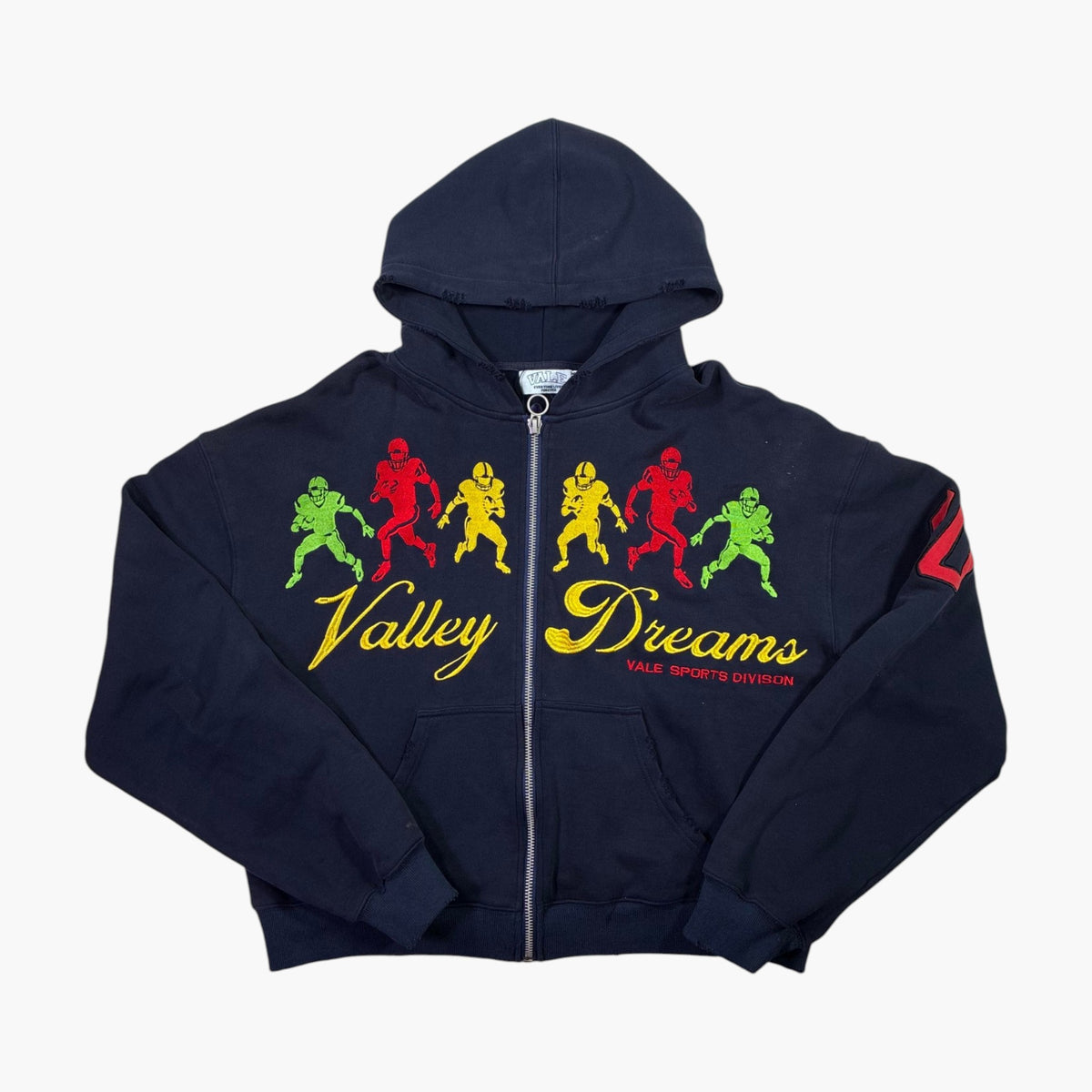 Vale Mult Football Navy Zip Up