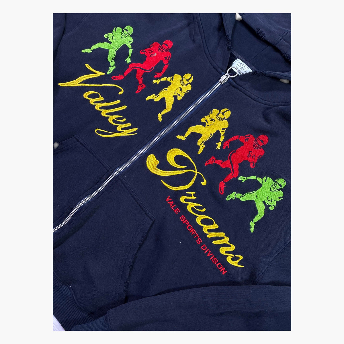 Vale Mult Football Navy Zip Up