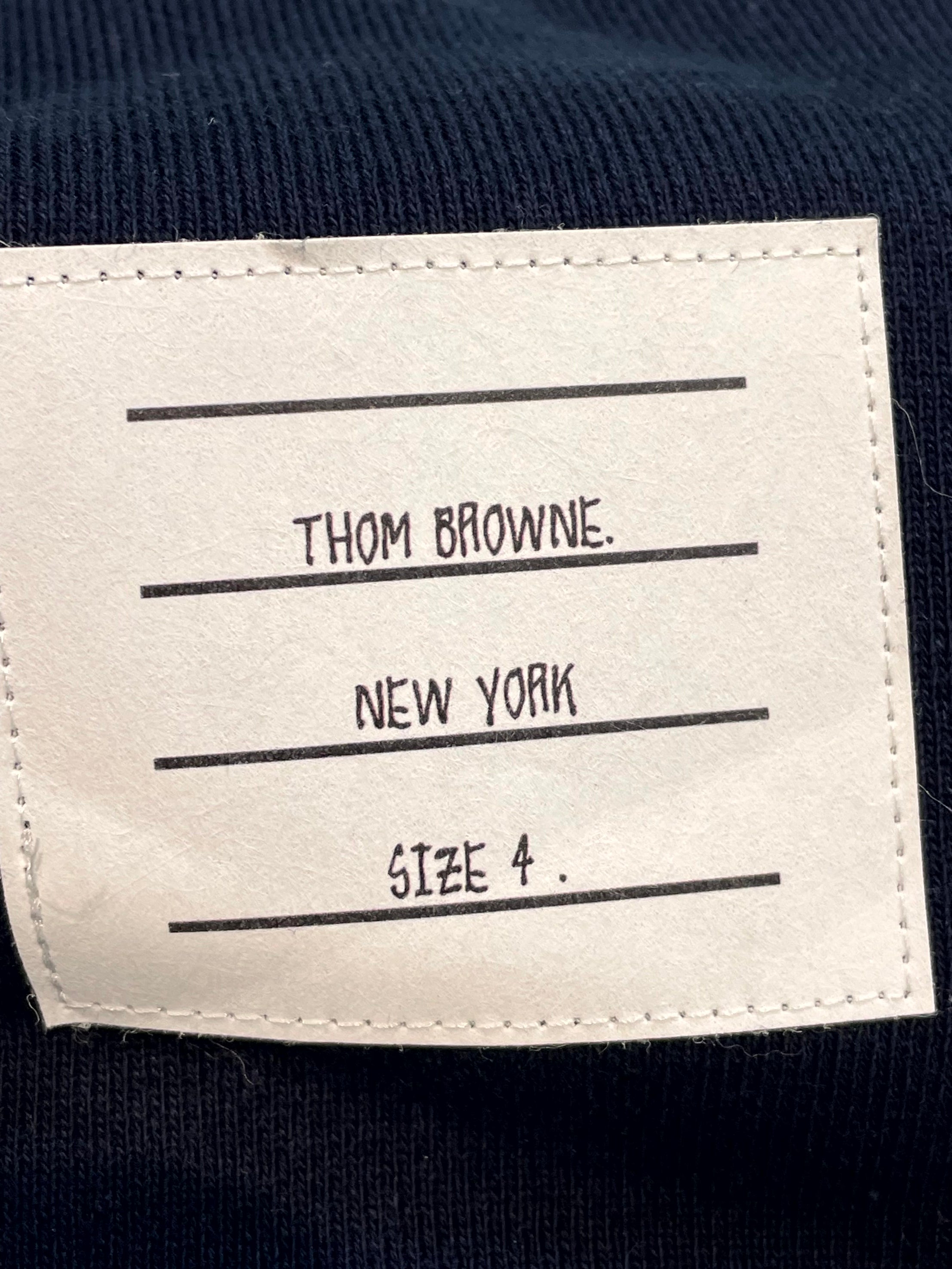 Thom Browne Stripe Navy & White Sweat Shorts