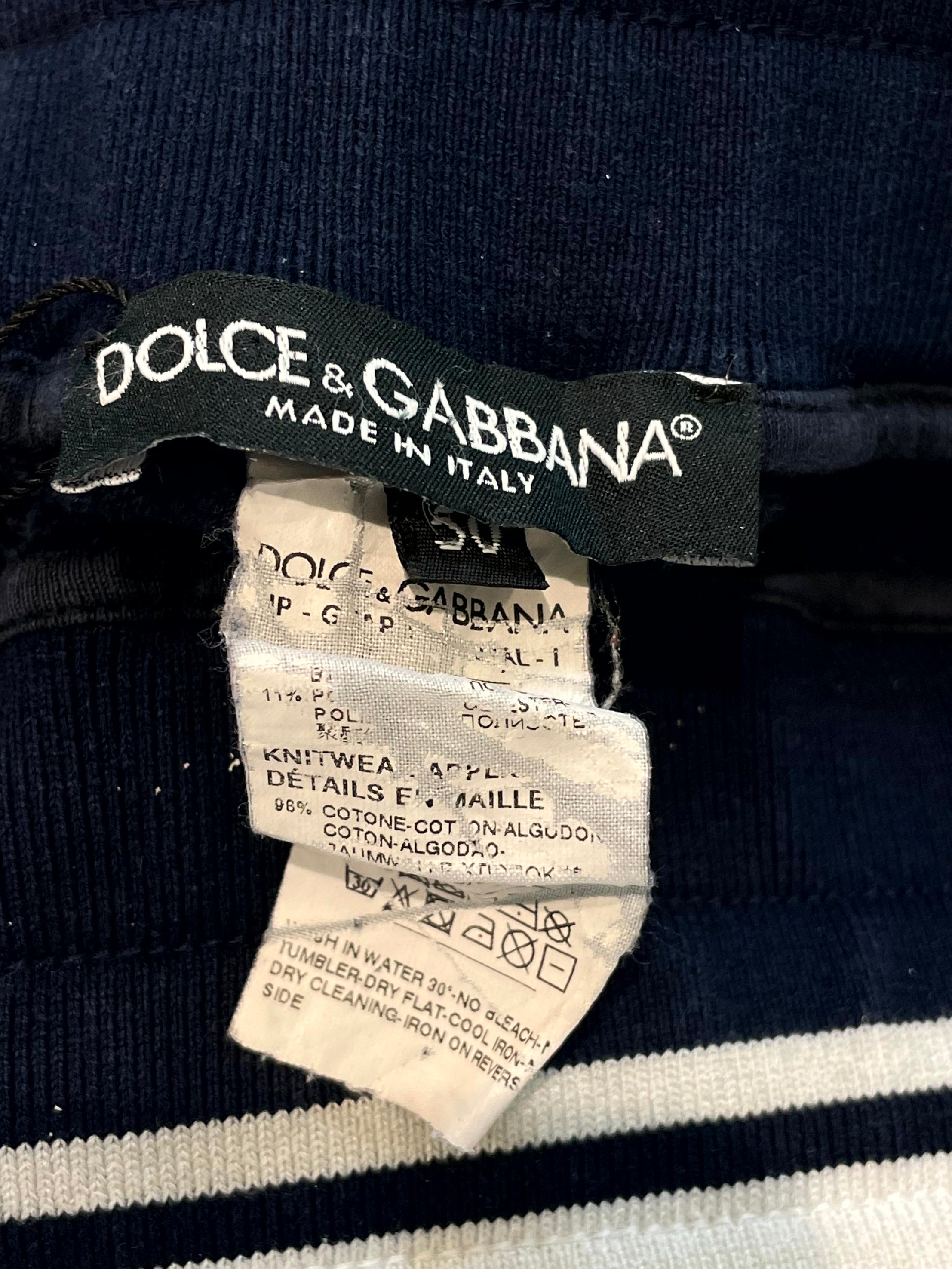 D&G Crown Logo Navy & White Sweats