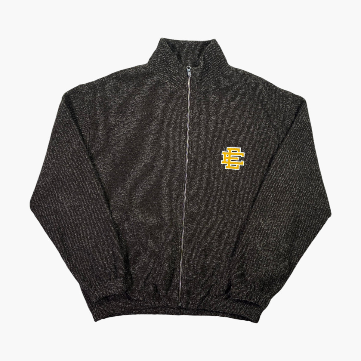 EE Yellow Boucle Brown Zip Up