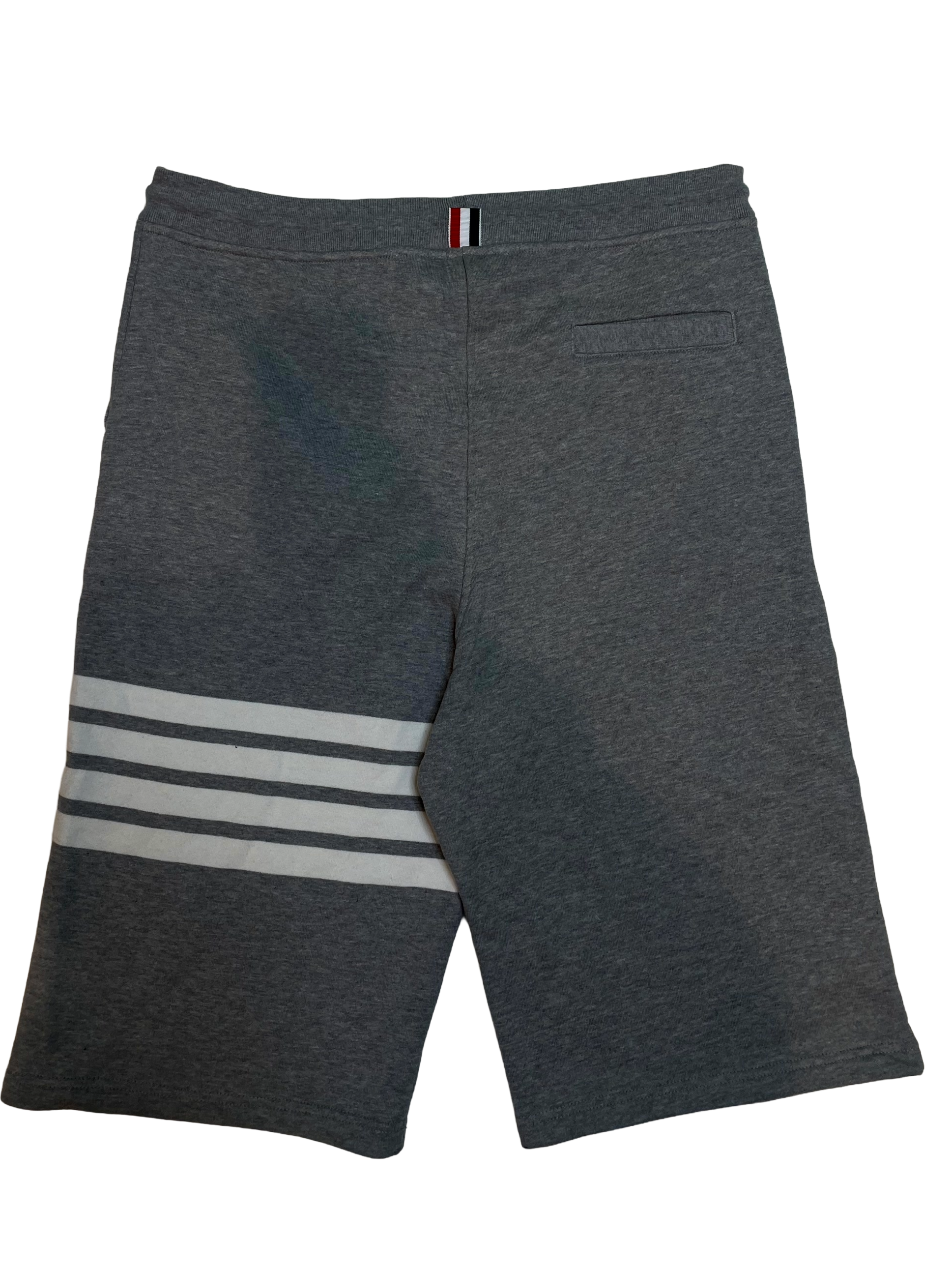 Thom Browne Stripe Sweat Grey & White Shorts