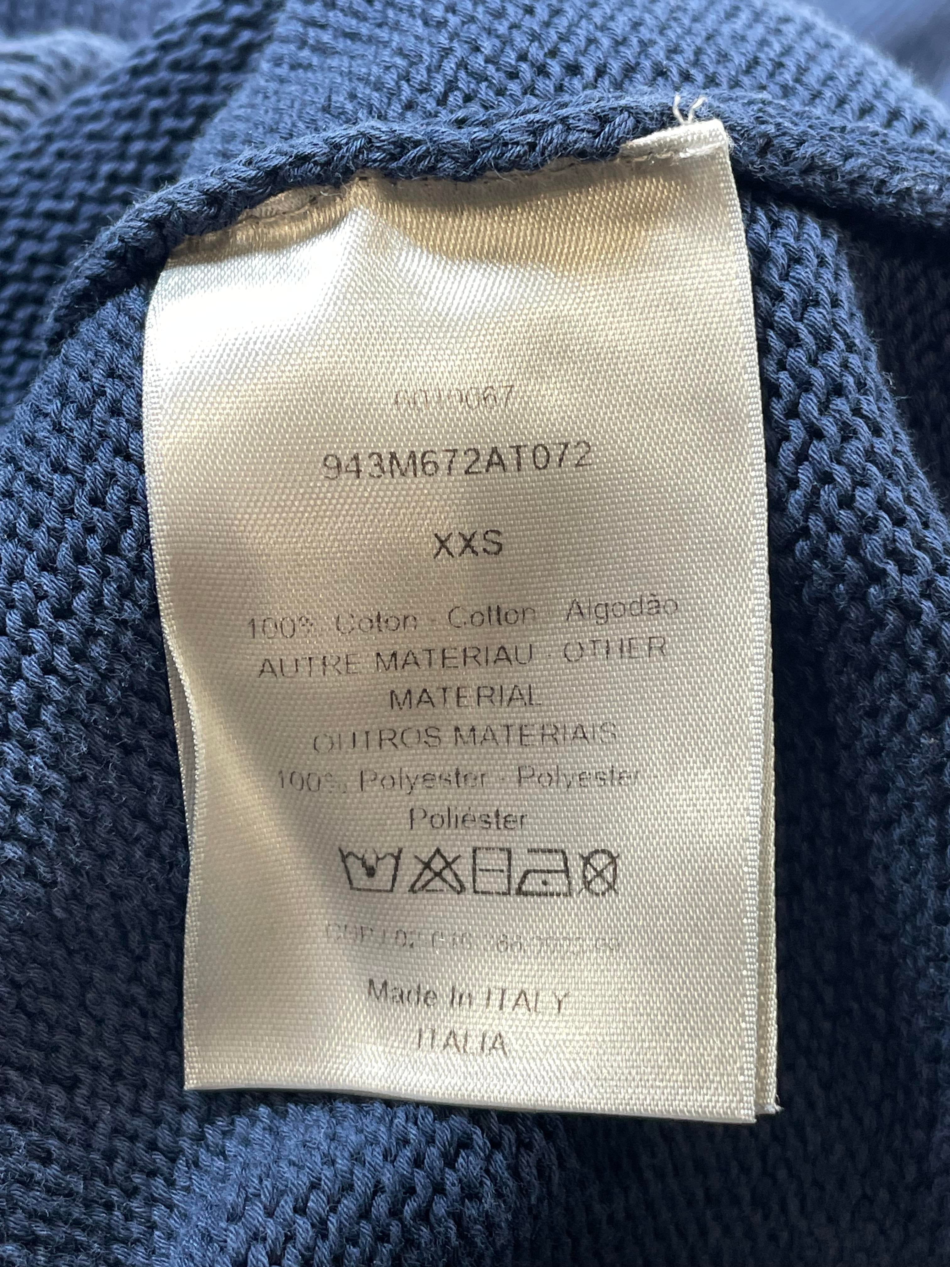 Dior Knit Oblique Side Logo Navy Crewneck