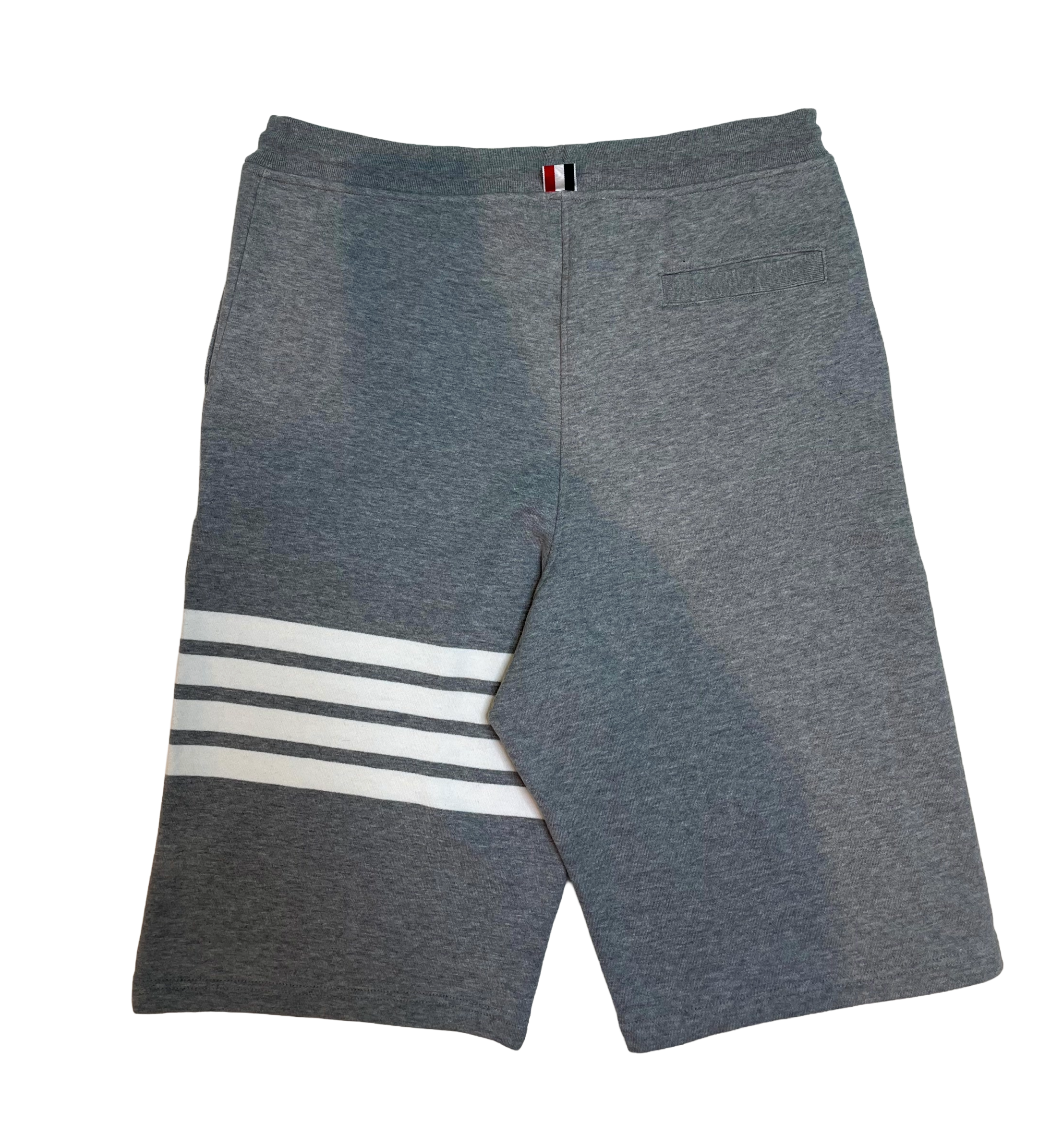 Thom Browne Stripe Sweat Grey & White Shorts