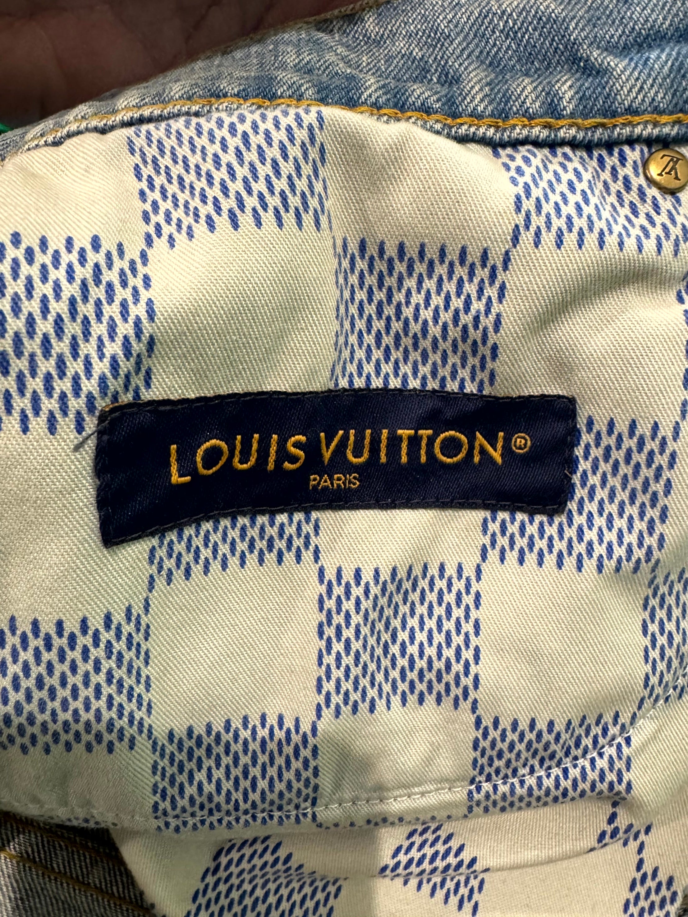 Louis Vuitton Pharell Wide Leg Denim Light Wash Jeans